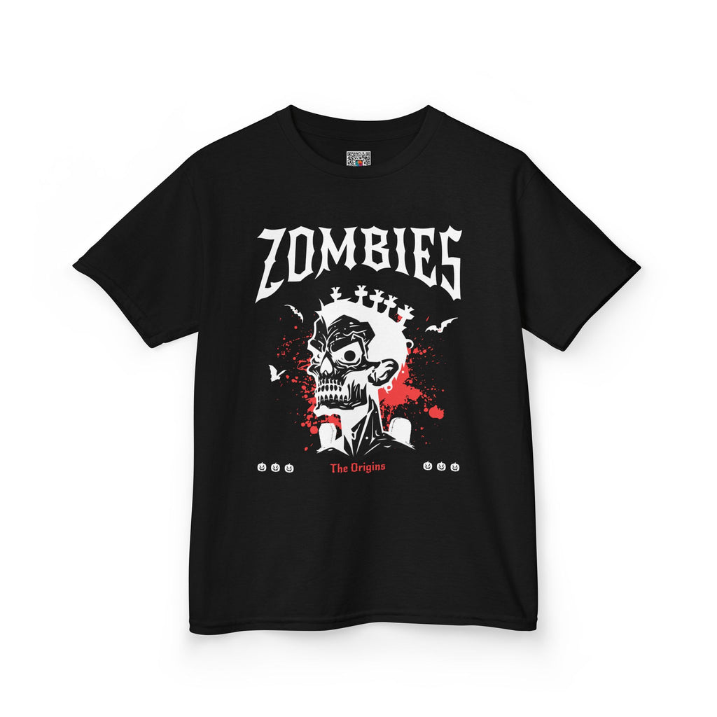 Kids T‑Shirt | 'Zombies' Skull Graphic Halloween Tee | Cr8tive Designs