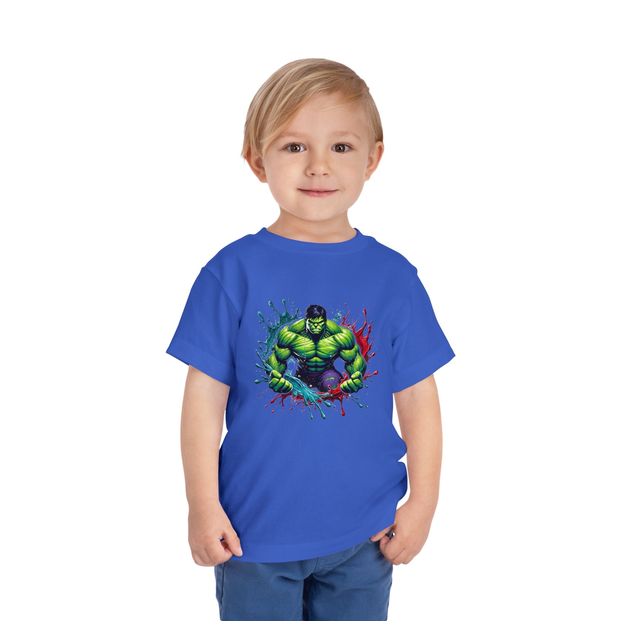 Green Rage Superhero Toddler Tee | Comic-Inspired Action T-Shirt | Cr8tive Designs