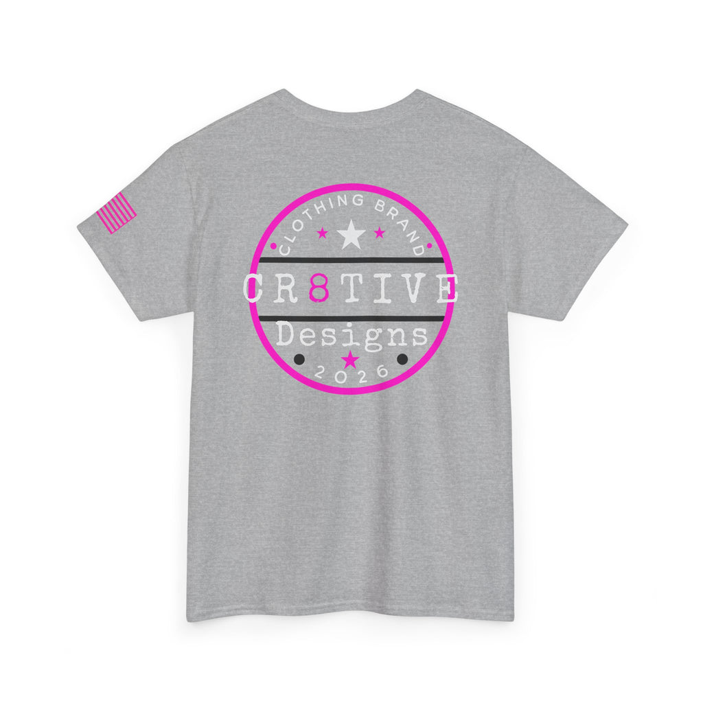 Hot Pink Logo Badge Graphic Tee/Cr8tive Designs