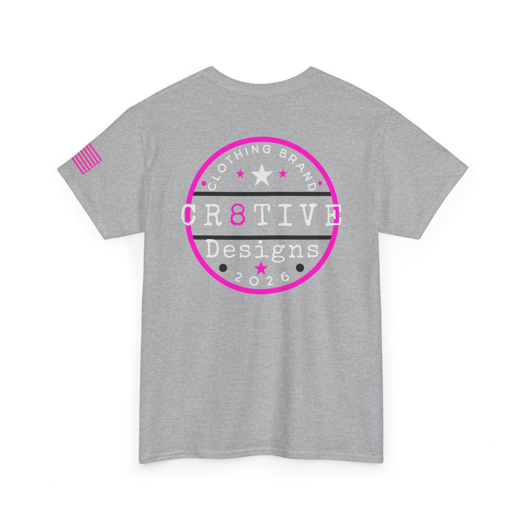 Hot Pink Logo Badge Graphic Tee/Cr8tive Designs