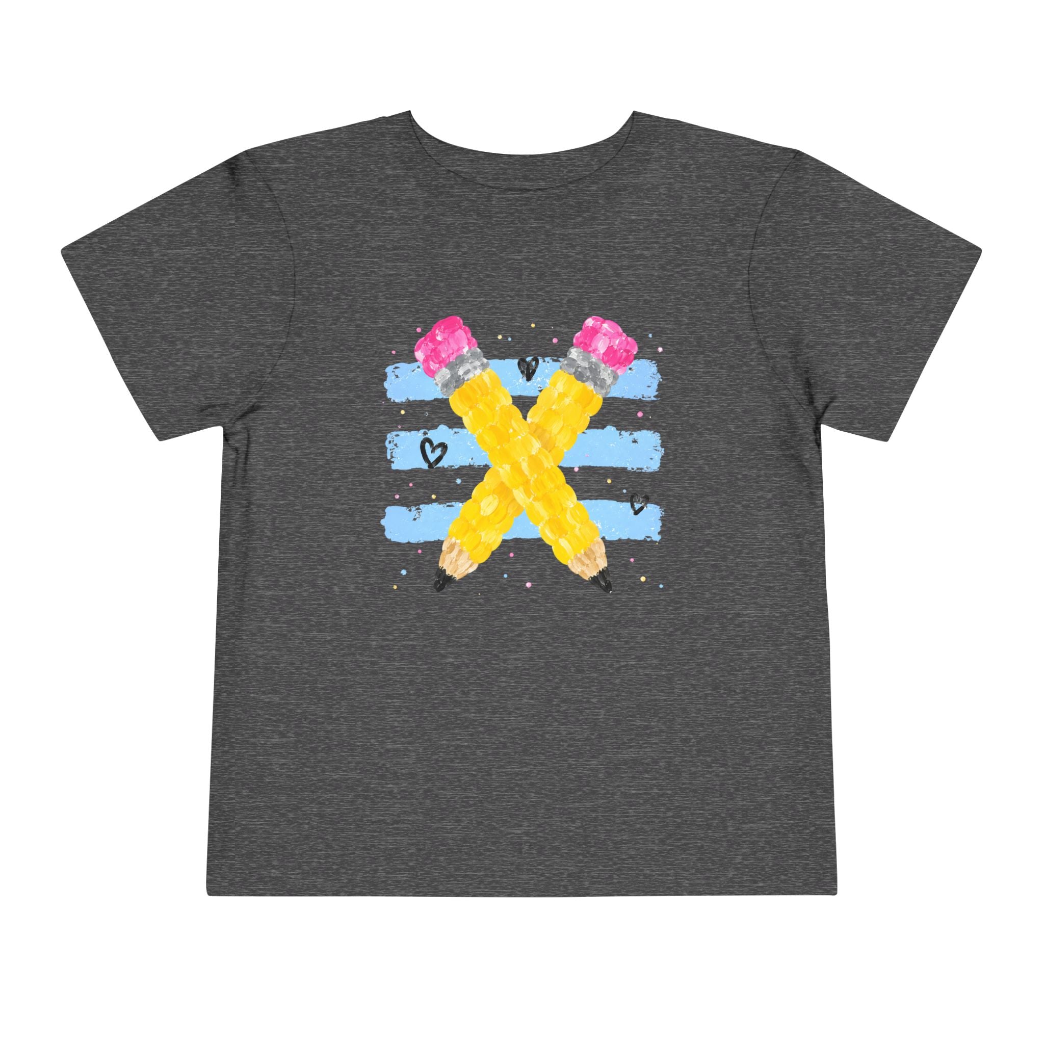 Pencil Love Toddler Tee | Colorful Back-to-School T-Shirt | Cr8tive Designs