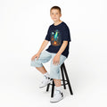 Bigfoot and Alien Campfire Youth T-Shirt | Retro UFO Campfire Boys Tee | Cr8tive Designs
