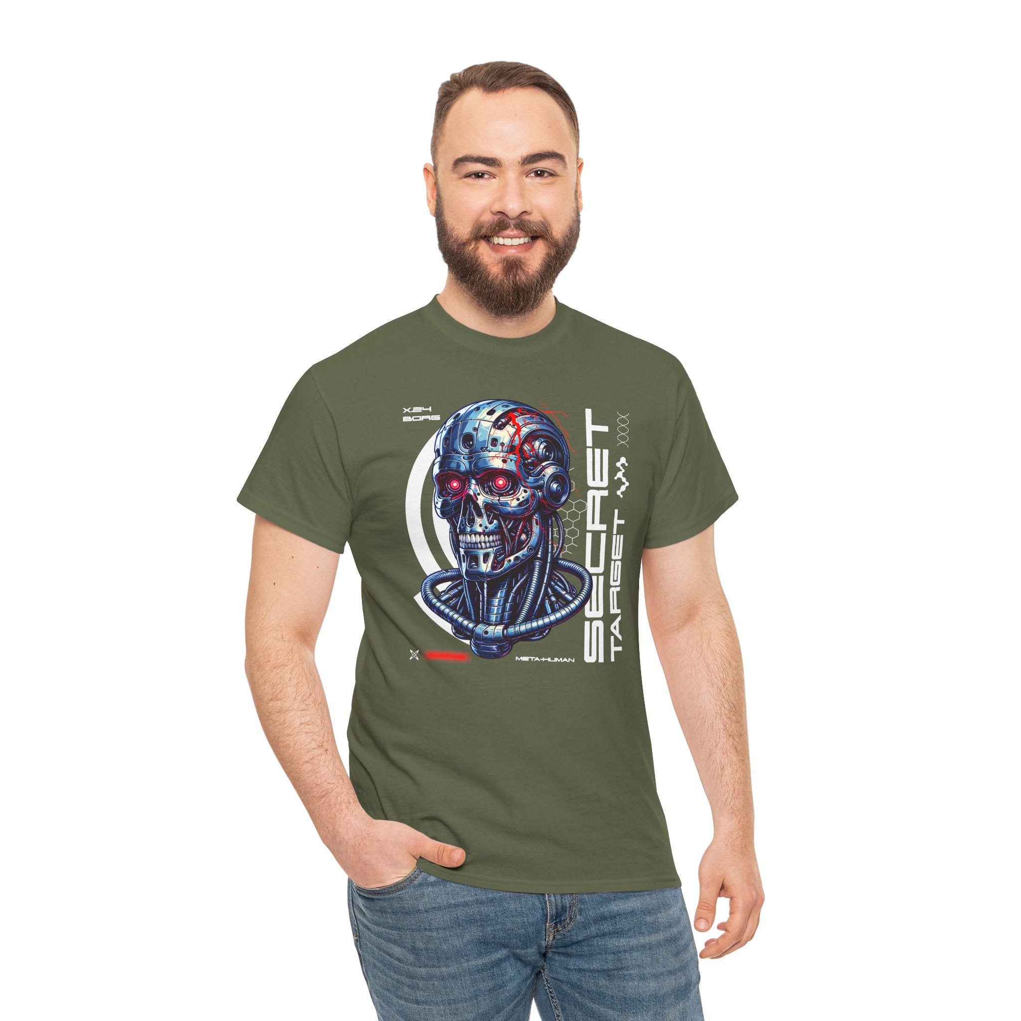 Cybernetic Skull | Futuristic Sci-Fi Graphic T-Shirt | Cr8tive Designs