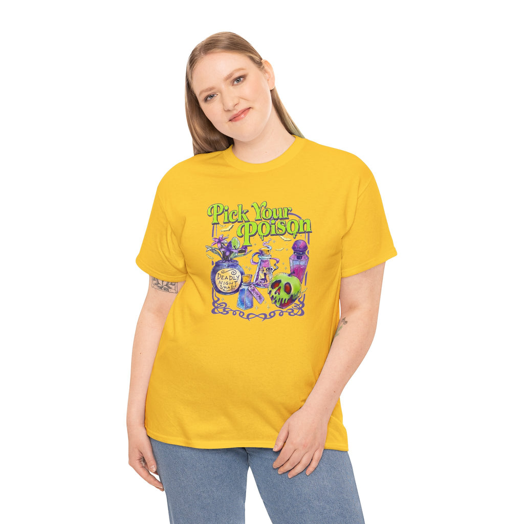 Pick Your Poison | Colorful Witchy Halloween Graphic T-Shirt | Cr8tive Designs