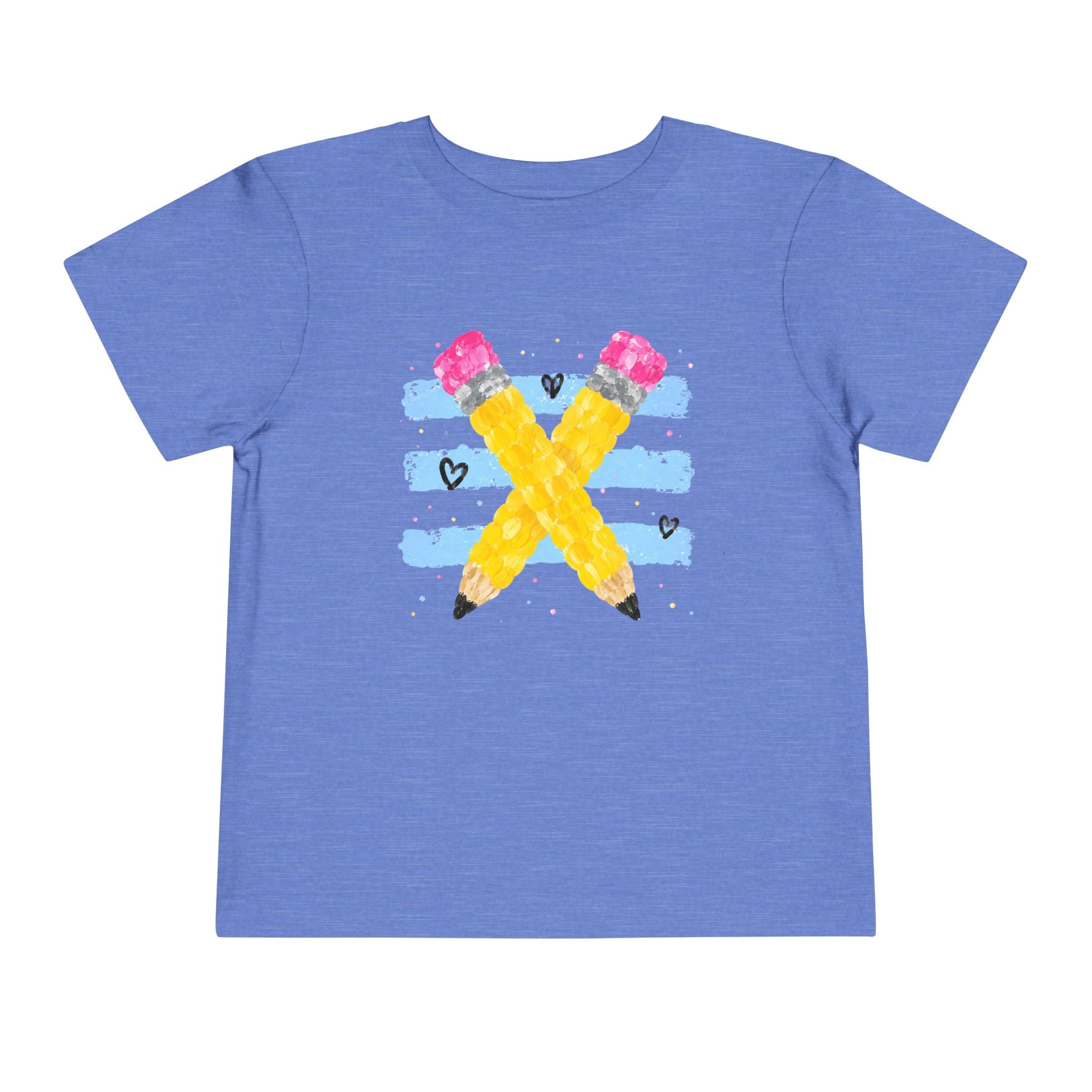 Pencil Love Toddler Tee | Colorful Back-to-School T-Shirt | Cr8tive Designs
