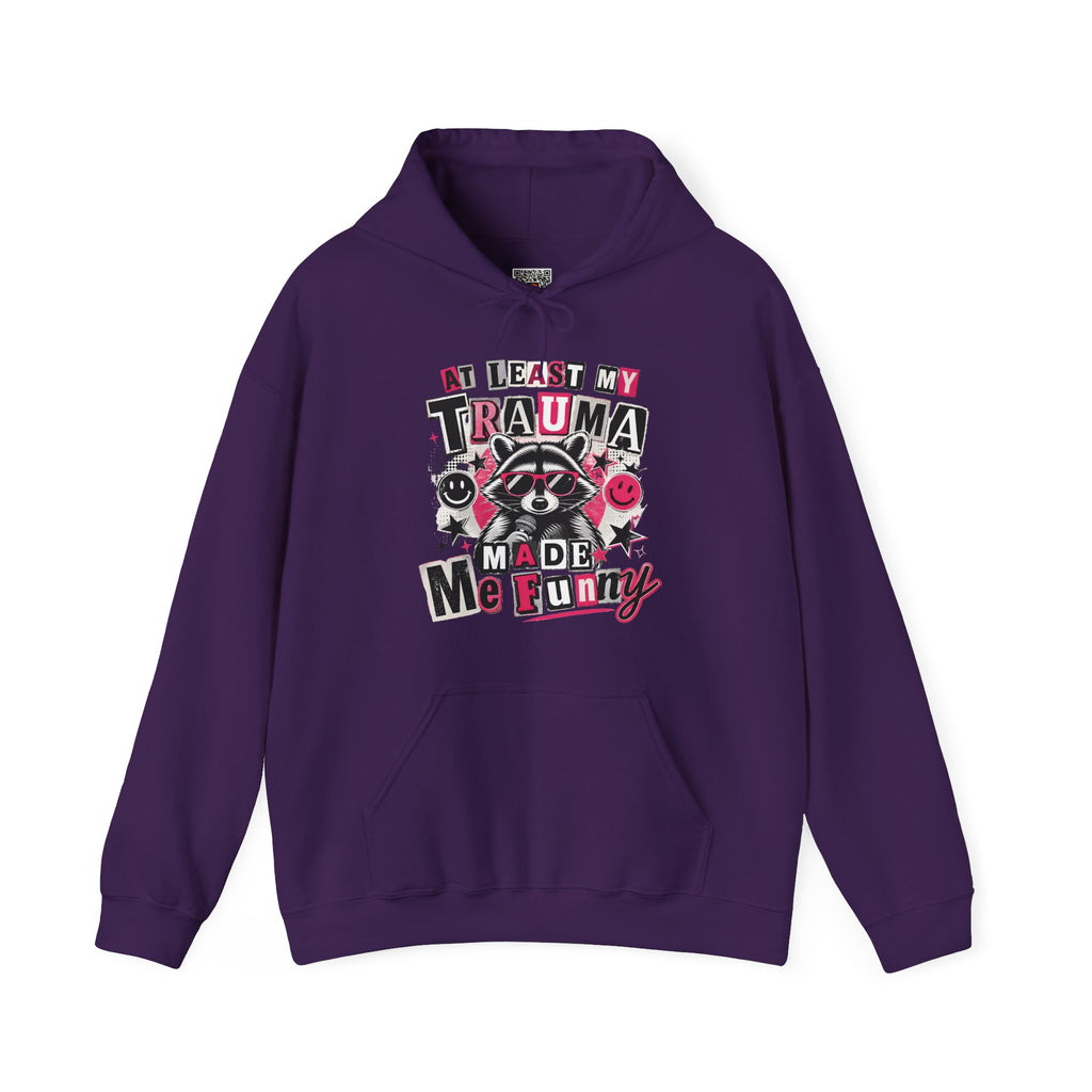 At Least My Trauma Made Me Funny | Sarcastic Raccoon Hoodie | Cr8tive Designs