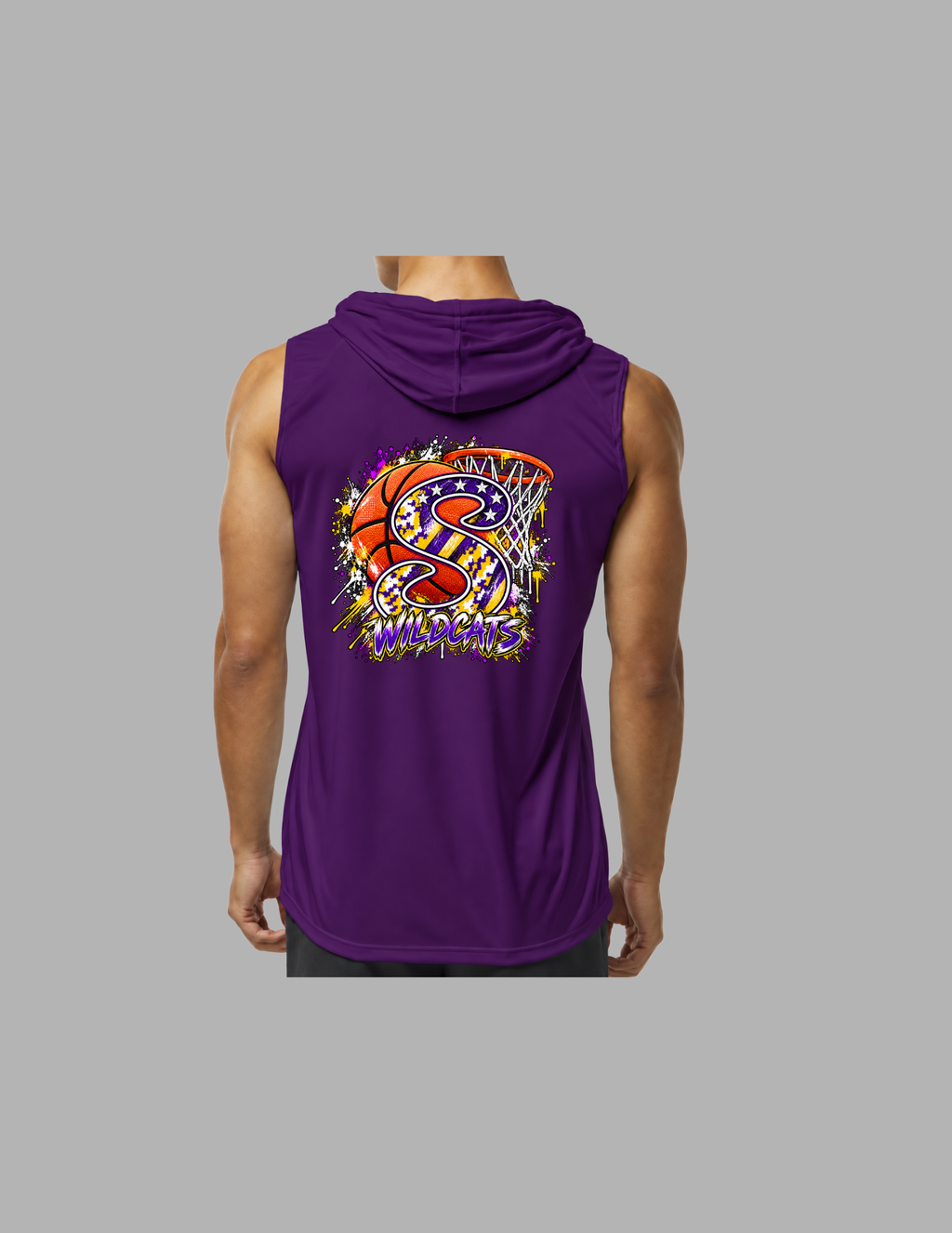 Custom Slater Wildcats Basketball Set | Purple & Black | Adult Small