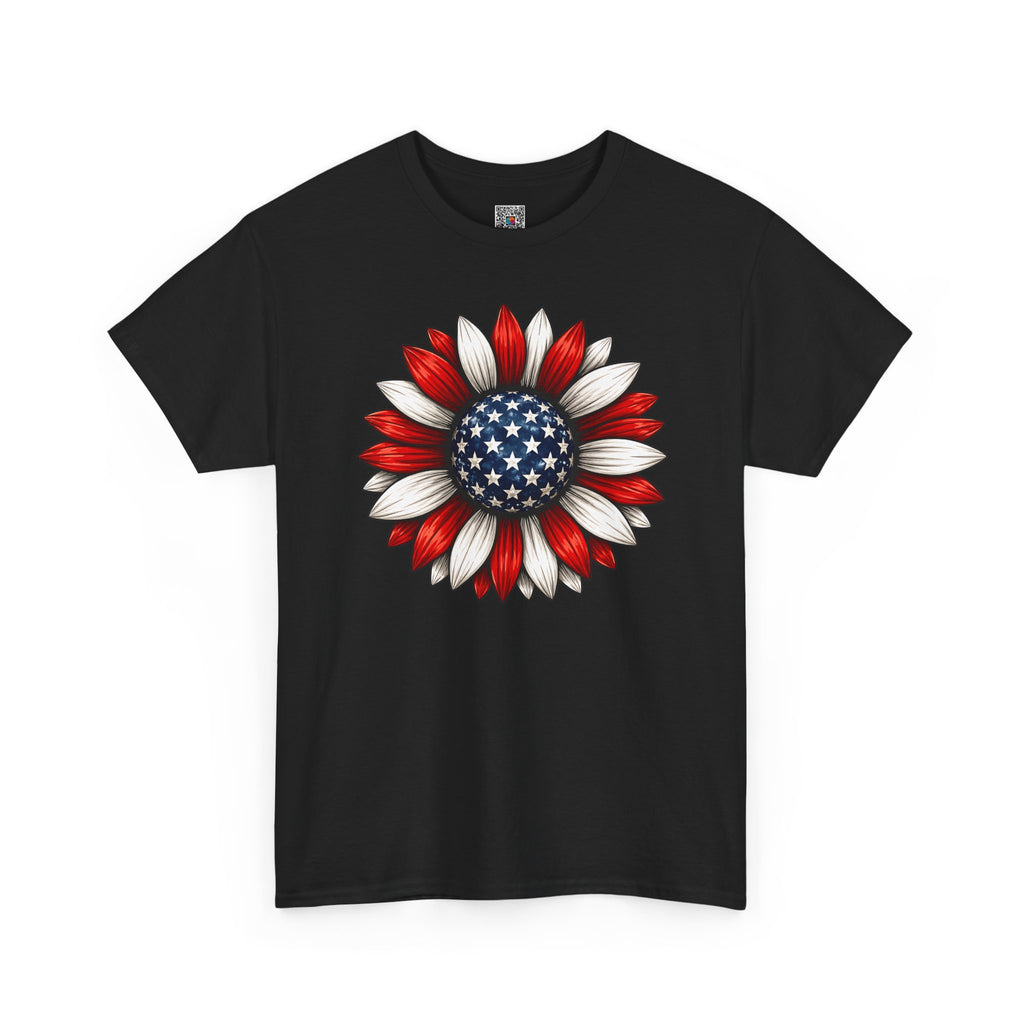 Patriotic Sunflower| American Flag Floral Tee for 4th of July| Cr8tive Designs