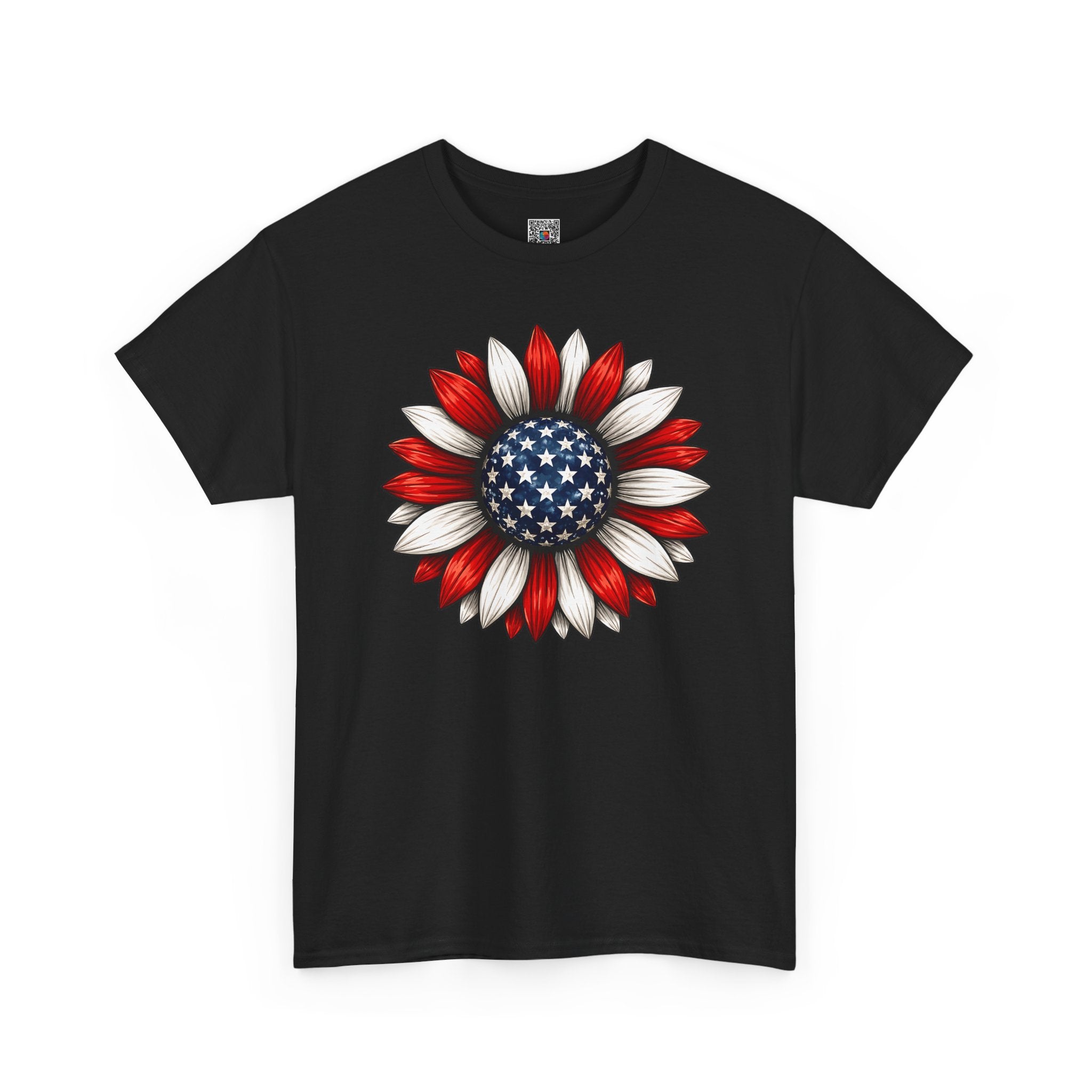 Patriotic Sunflower| American Flag Floral Tee for 4th of July| Cr8tive Designs