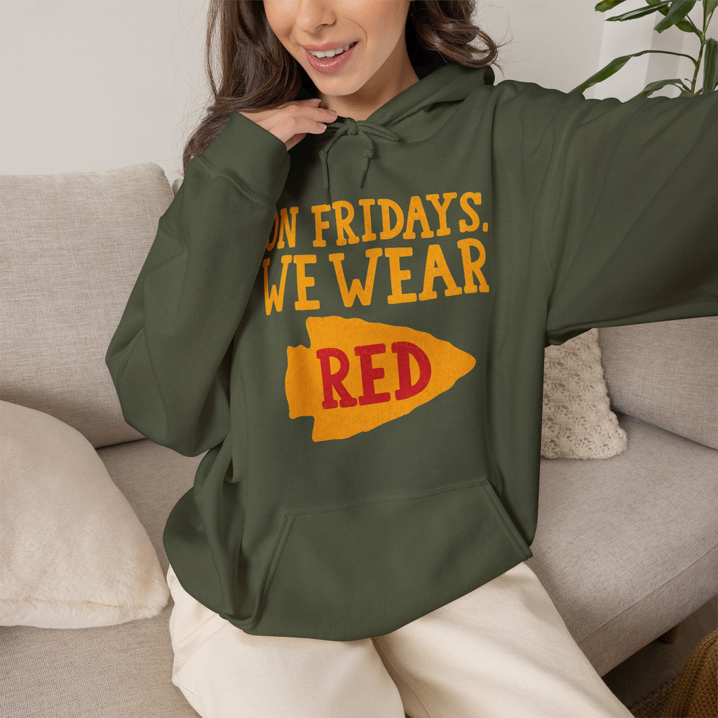 On Fridays We Wear Red | Kansas City Football Hoodie | Cr8tive Designs