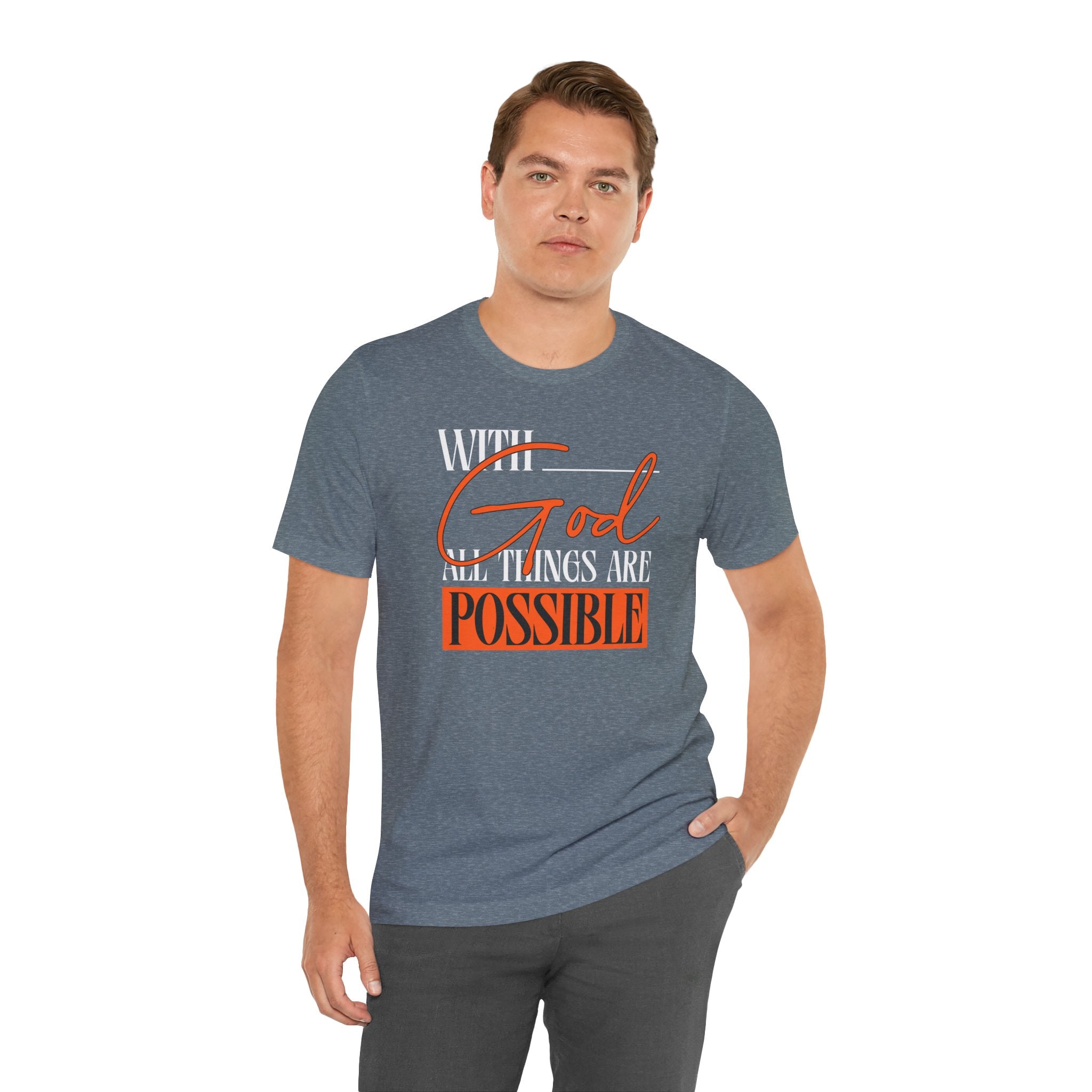 Inspirational 'With God All Things Are Possible' Graphic Tee| Cr8tive Designs