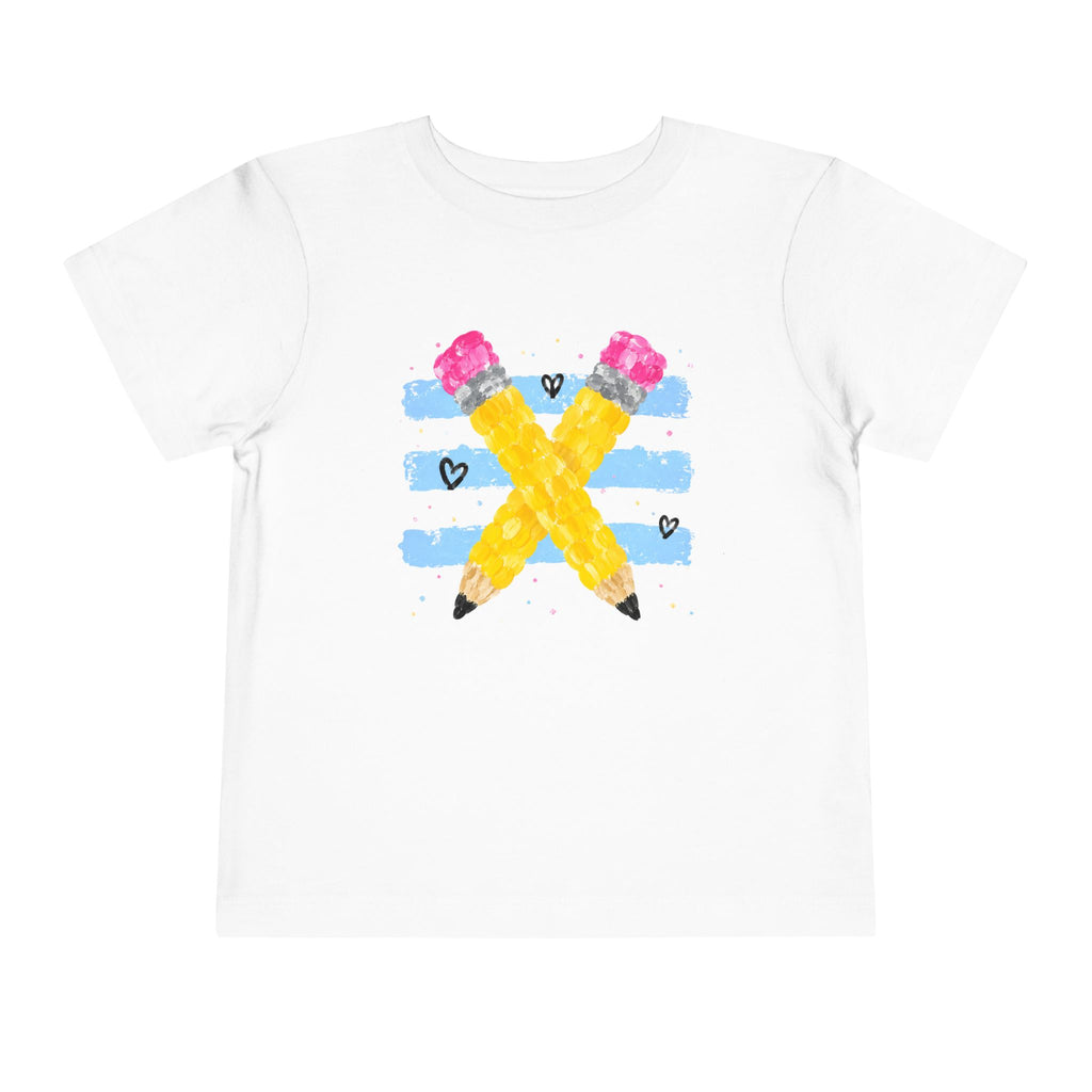 Pencil Love Toddler Tee | Colorful Back-to-School T-Shirt | Cr8tive Designs