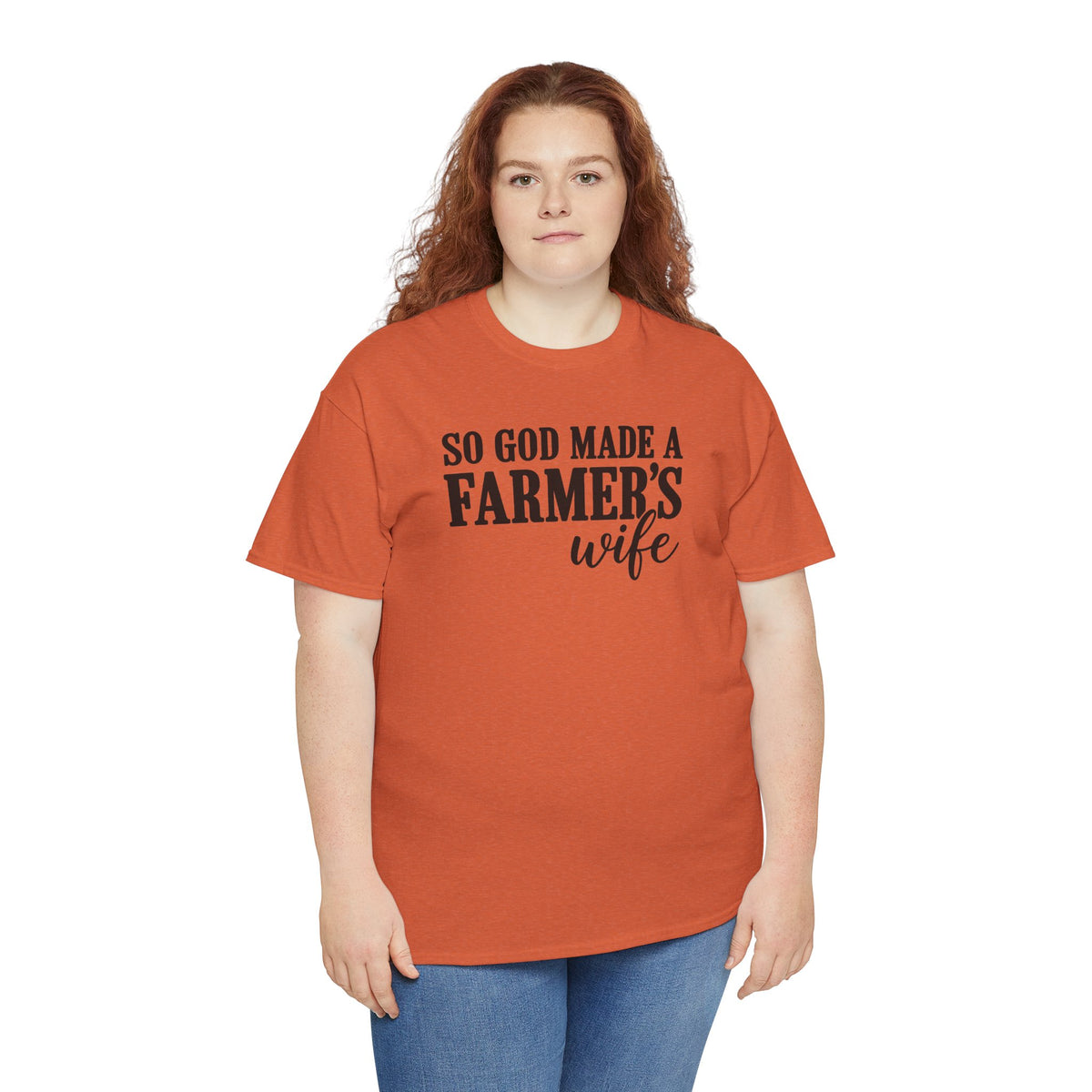 So God Made A Farmer's Wife T-Shirt | Country Farmhouse Graphic Tee | Cr8tive Designs