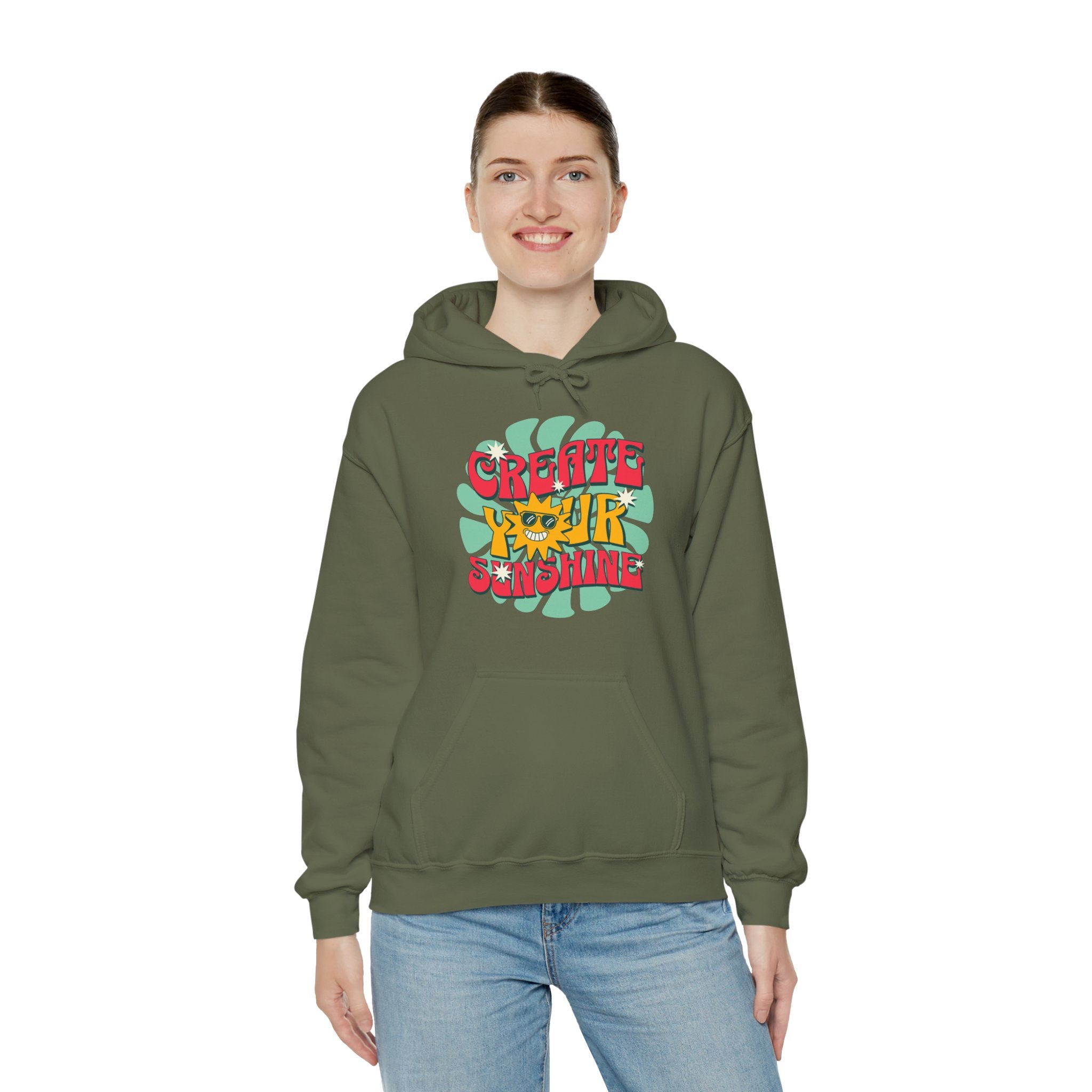 Create Your Sunshine | Colorful Retro-Inspired Hoodie | Cr8tive Designs