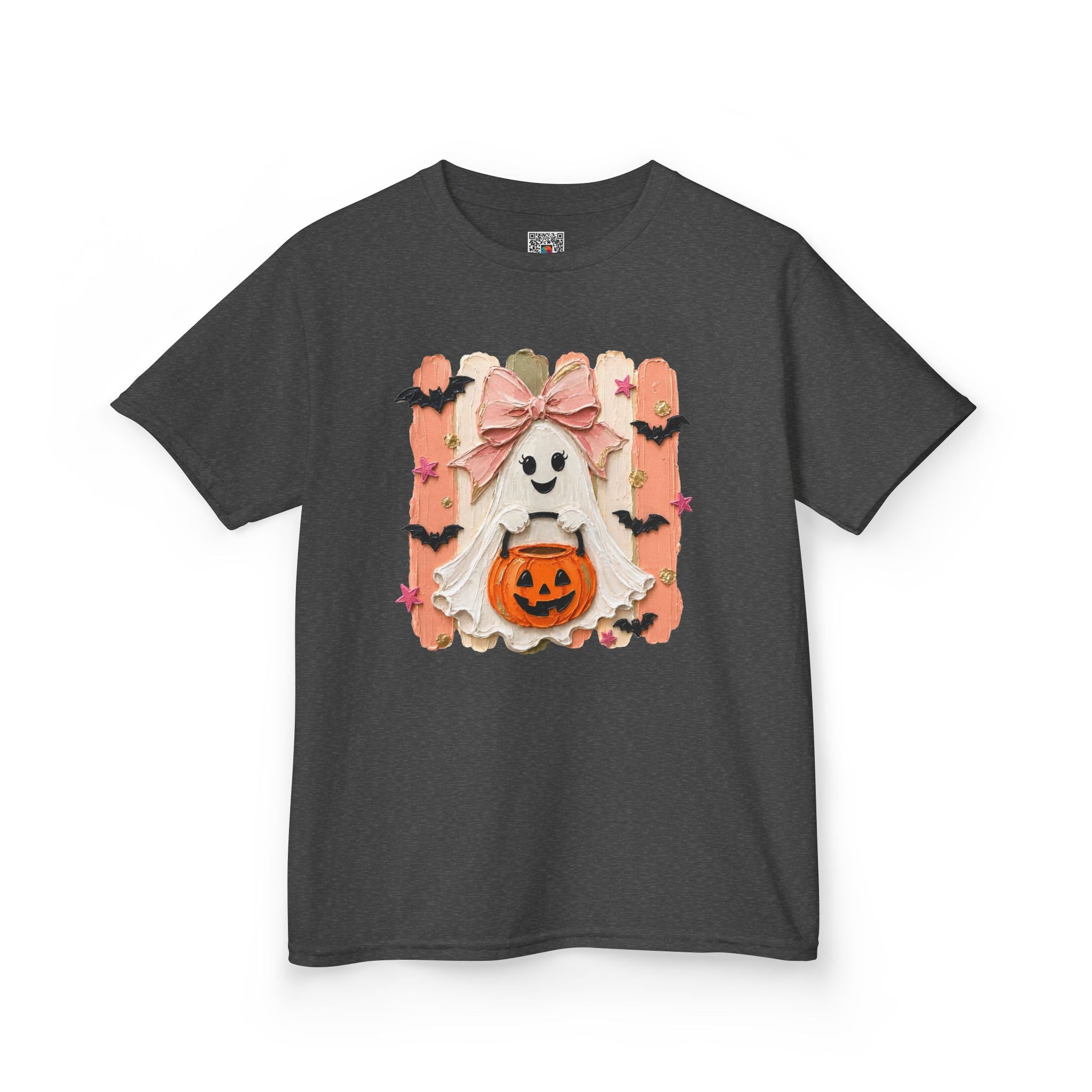 Cute Bow Ghost T-Shirt | Spooky Cute Halloween Tee | Cr8tive Designs