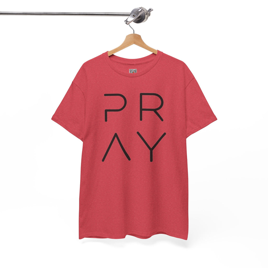 PRAY Minimalist Christian T-Shirt | Modern Faith Graphic Tee | Cr8tive Designs