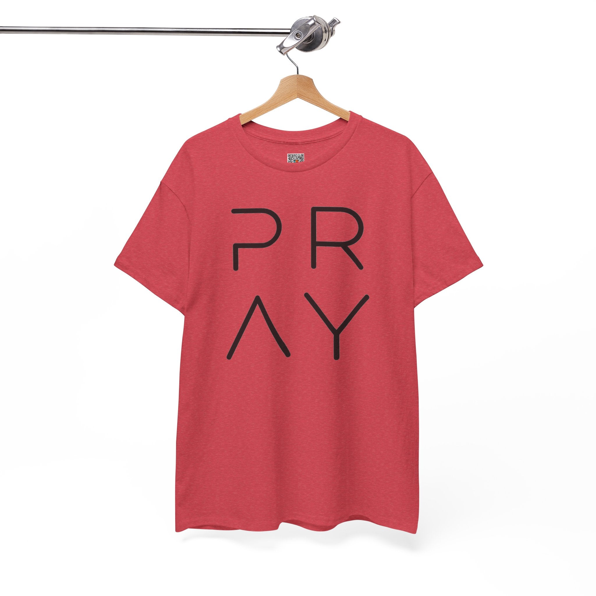 PRAY Minimalist Christian T-Shirt | Modern Faith Graphic Tee | Cr8tive Designs