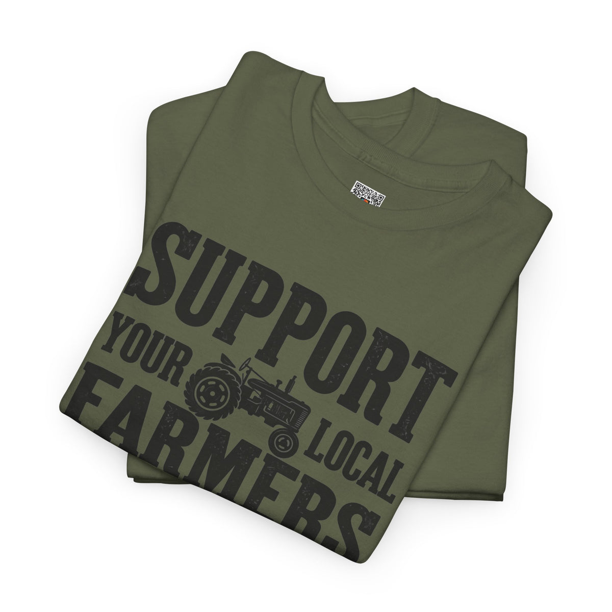 Support Your Local Farmers T-Shirt | Rustic Tractor Agriculture Graphic Tee | Cr8tive Designs