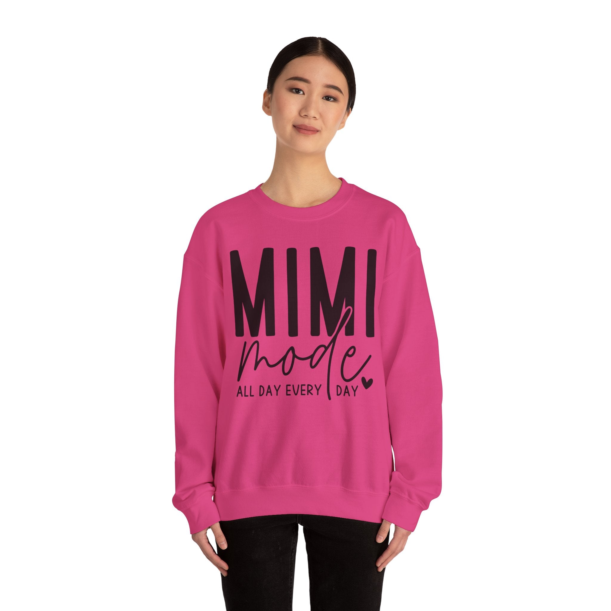 Mimi Sweatshirt – Cute Grandma Gift Crewneck, “All Day Every Day” Graphic Sweatshirt | Cr8tive Designs