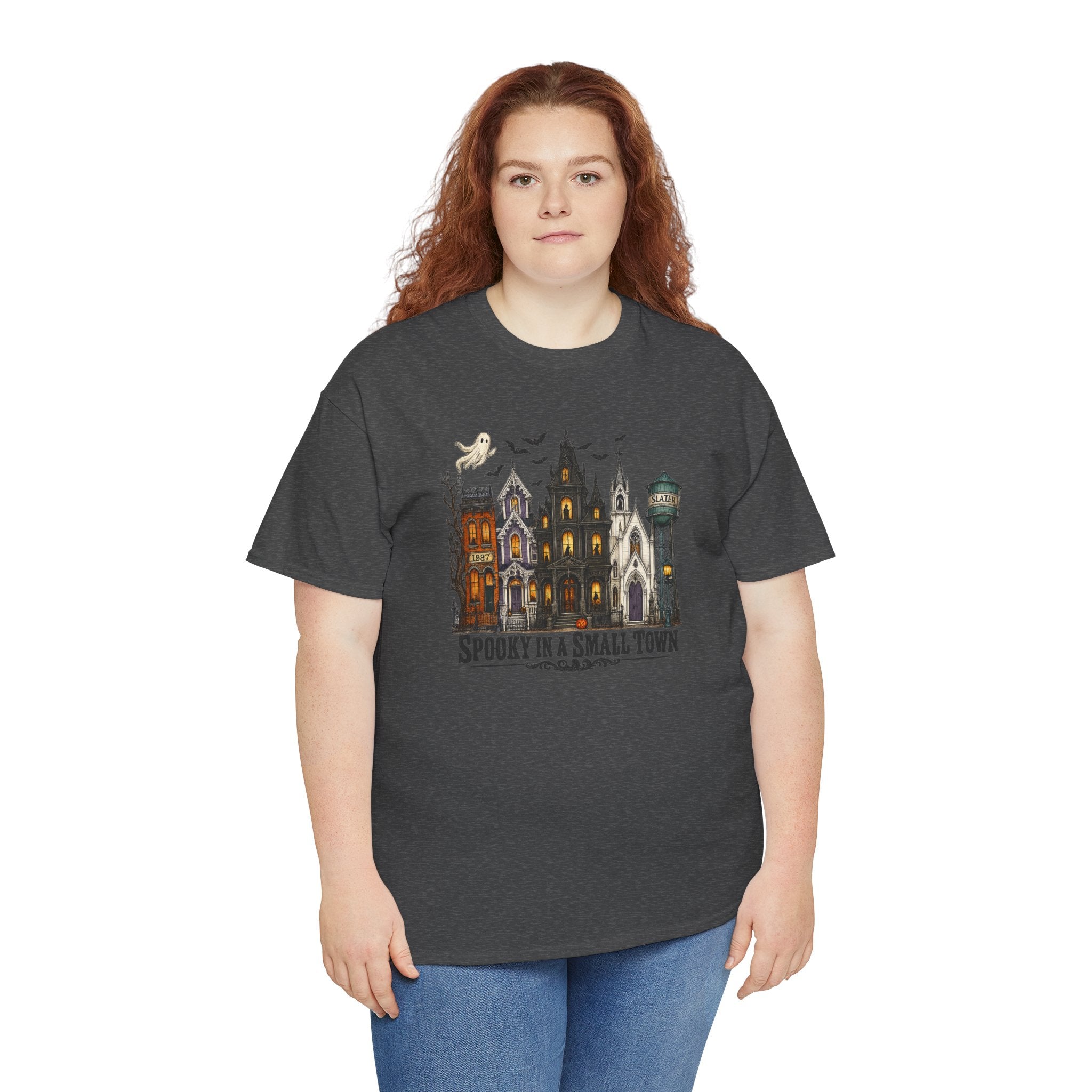 Spooky in a Small Town Tee | Vintage Slater Haunted House T-Shirt | Cr8tive Designs