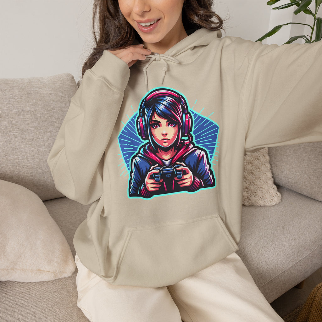 Gamer Girl | Neon Gaming Hoodie | Cr8tive Designs