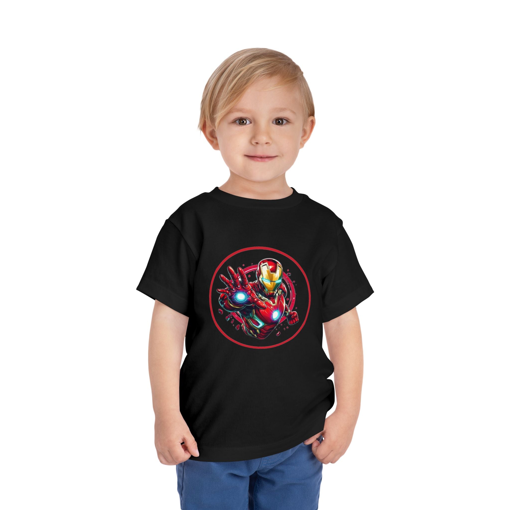 Red Masked Antihero Toddler Tee | Comic-Inspired Hero T-Shirt Design | Cr8tive Designs