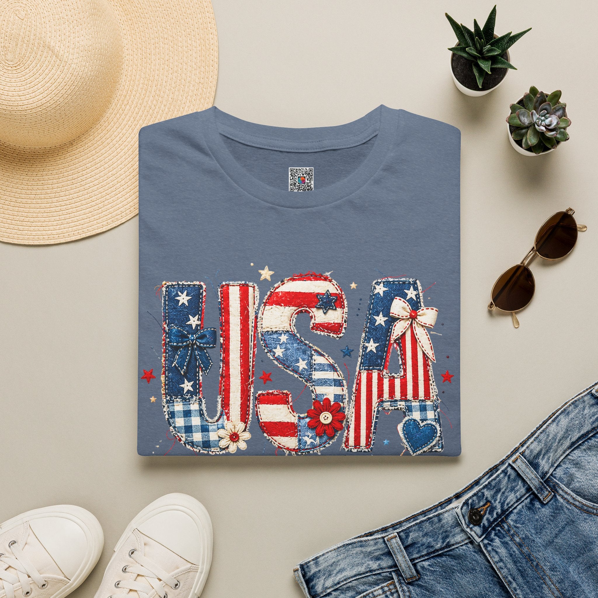 USA Patriotic | Vintage Red White & Blue Design | Cr8tive Designs