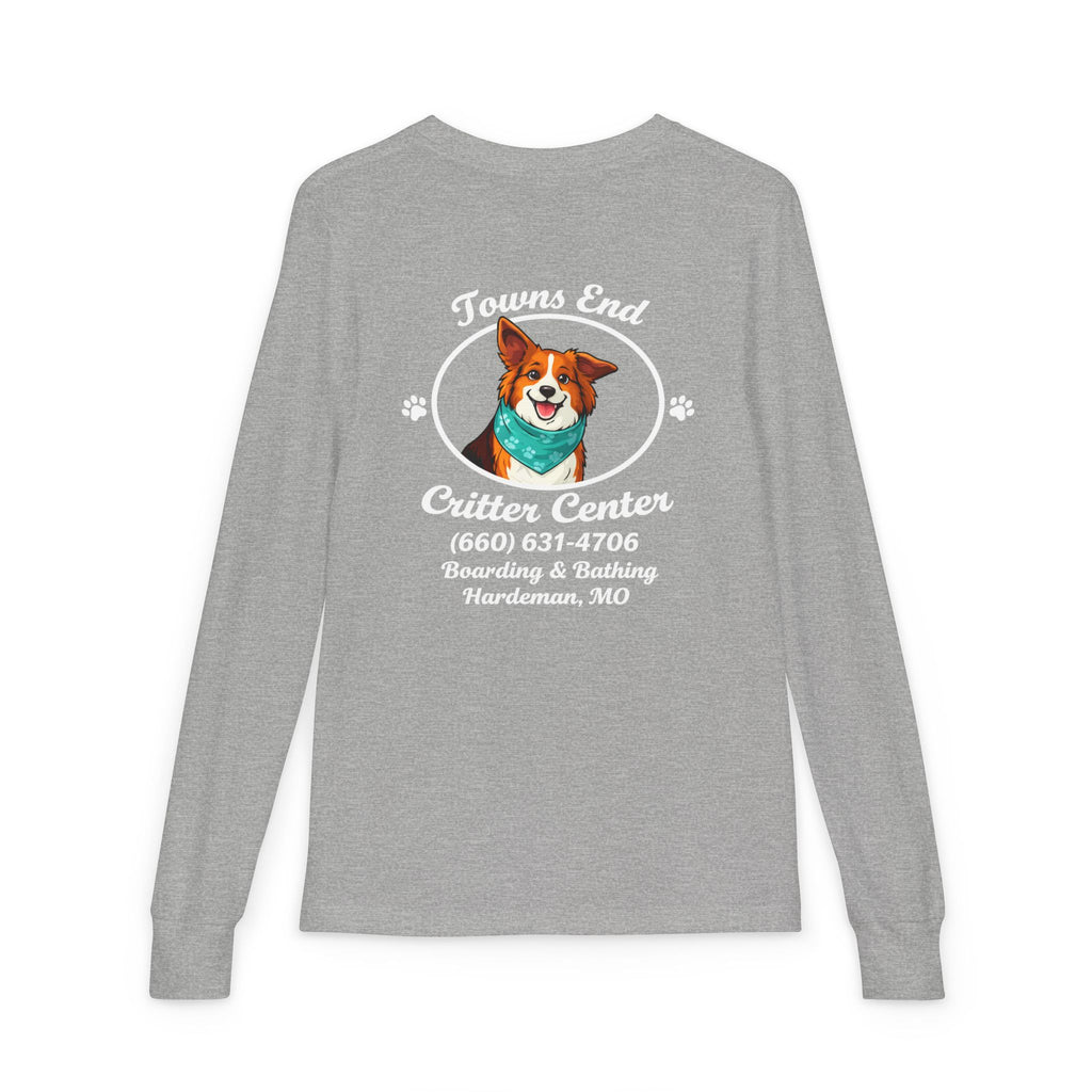 Towns End Critter Center Long Sleeve T-Shirt | Custom Pet Boarding & Grooming Graphic Tee | Cr8tive Designs