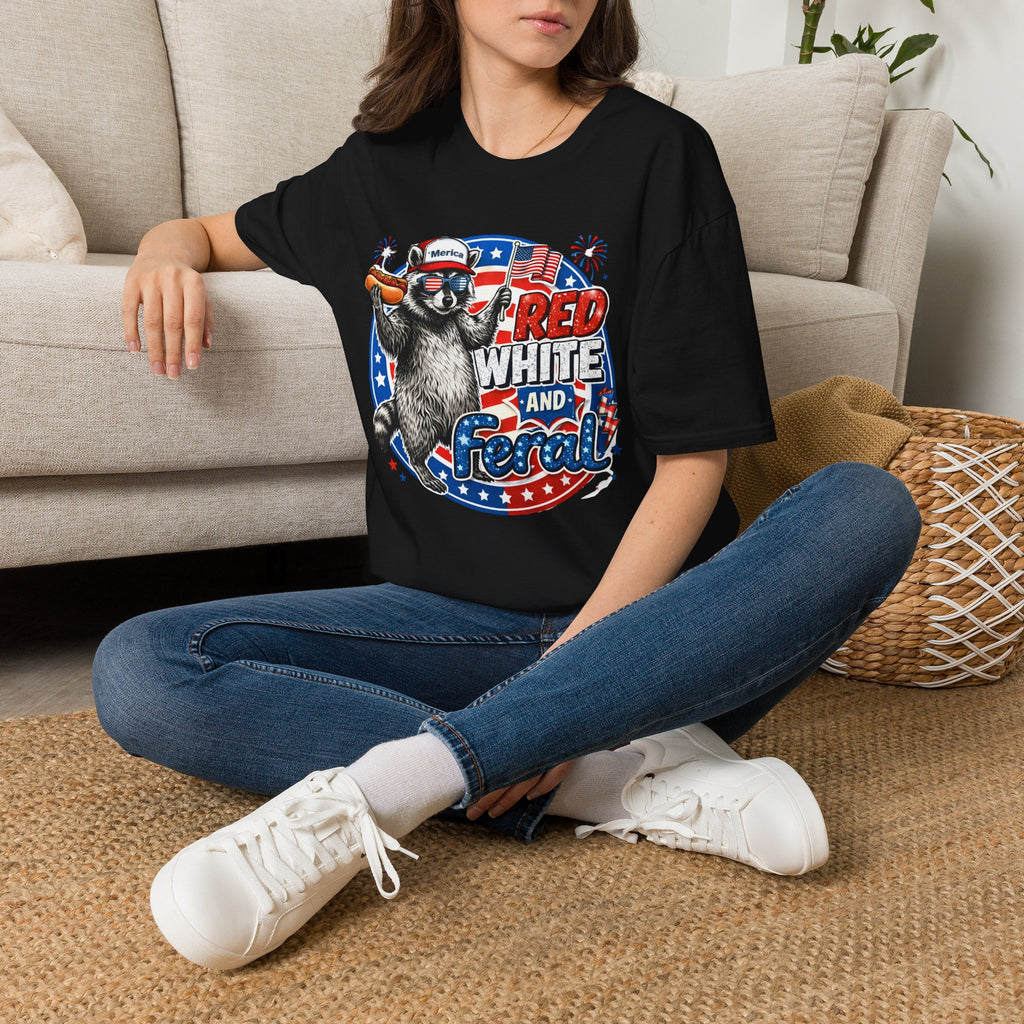 RED WHITE AND BOOM | Patriotic Raccoon Fireworks Design | Cr8tive Designs