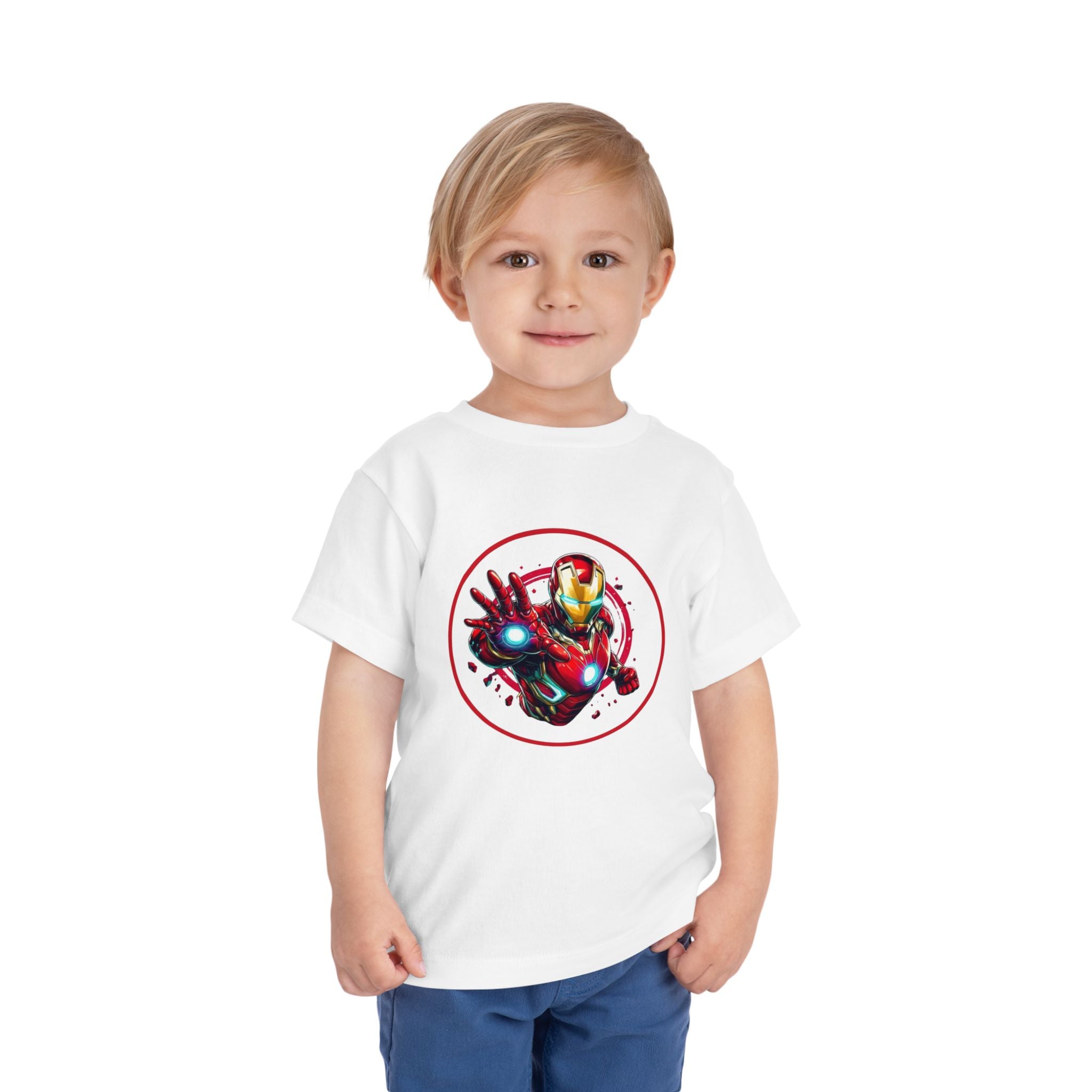 Red Masked Antihero Toddler Tee | Comic-Inspired Hero T-Shirt Design | Cr8tive Designs