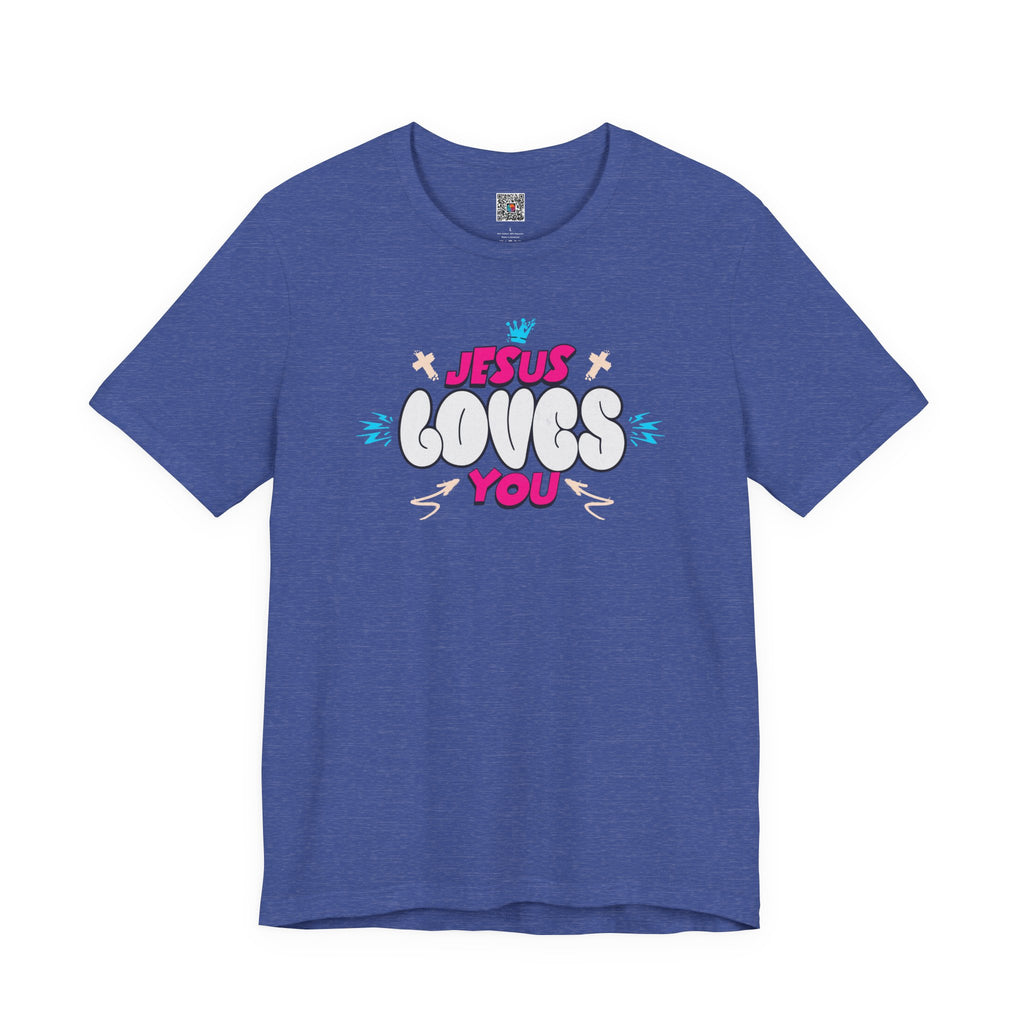 Jesus Loves You Graphic Tee — Cute Pastel Faith T-Shirt| Cr8tive Designs