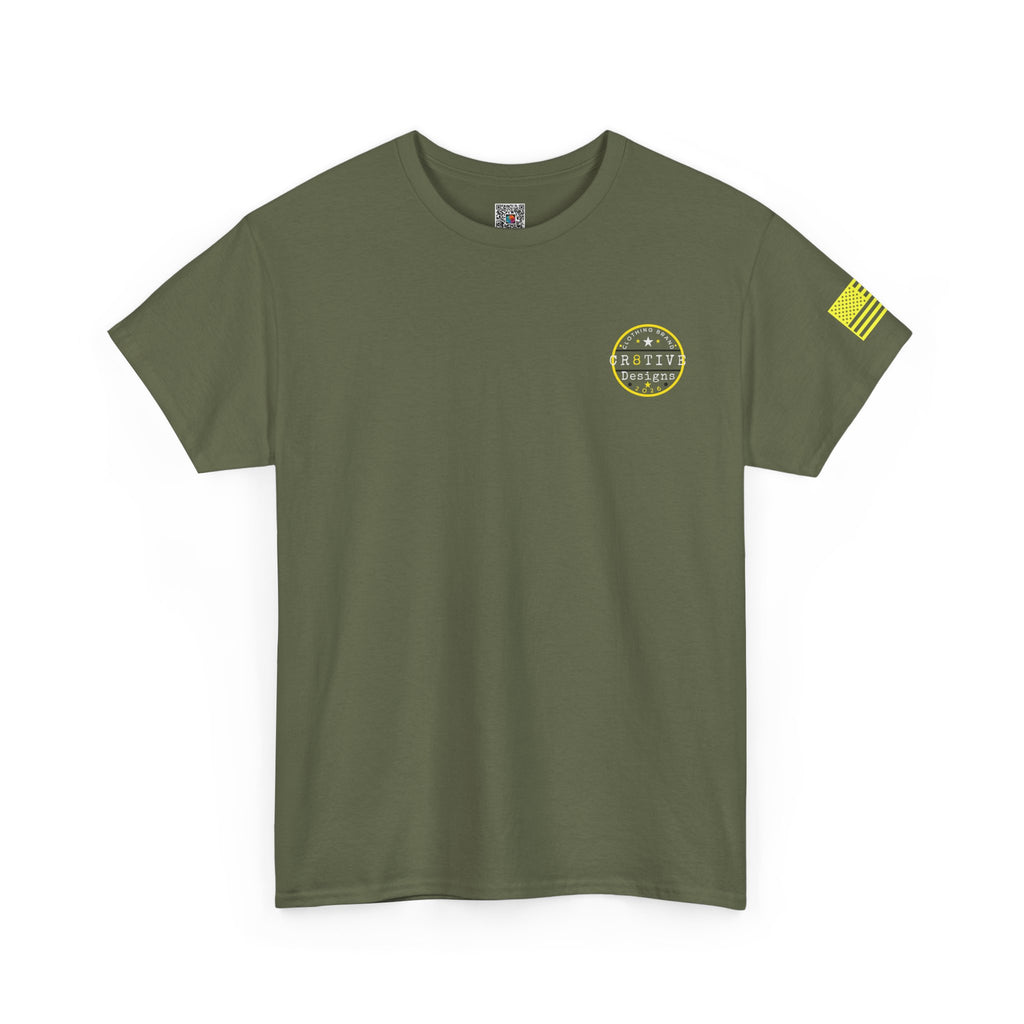 Yellow Logo Badge Graphic Tee/Cr8tive Designs