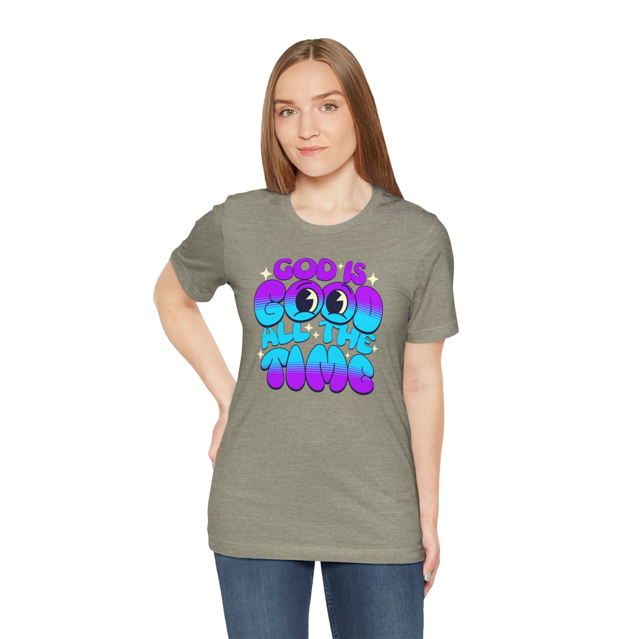 God Is Good All The Time T-Shirt | Retro Bubble Faith Tee | Cr8tive Designs