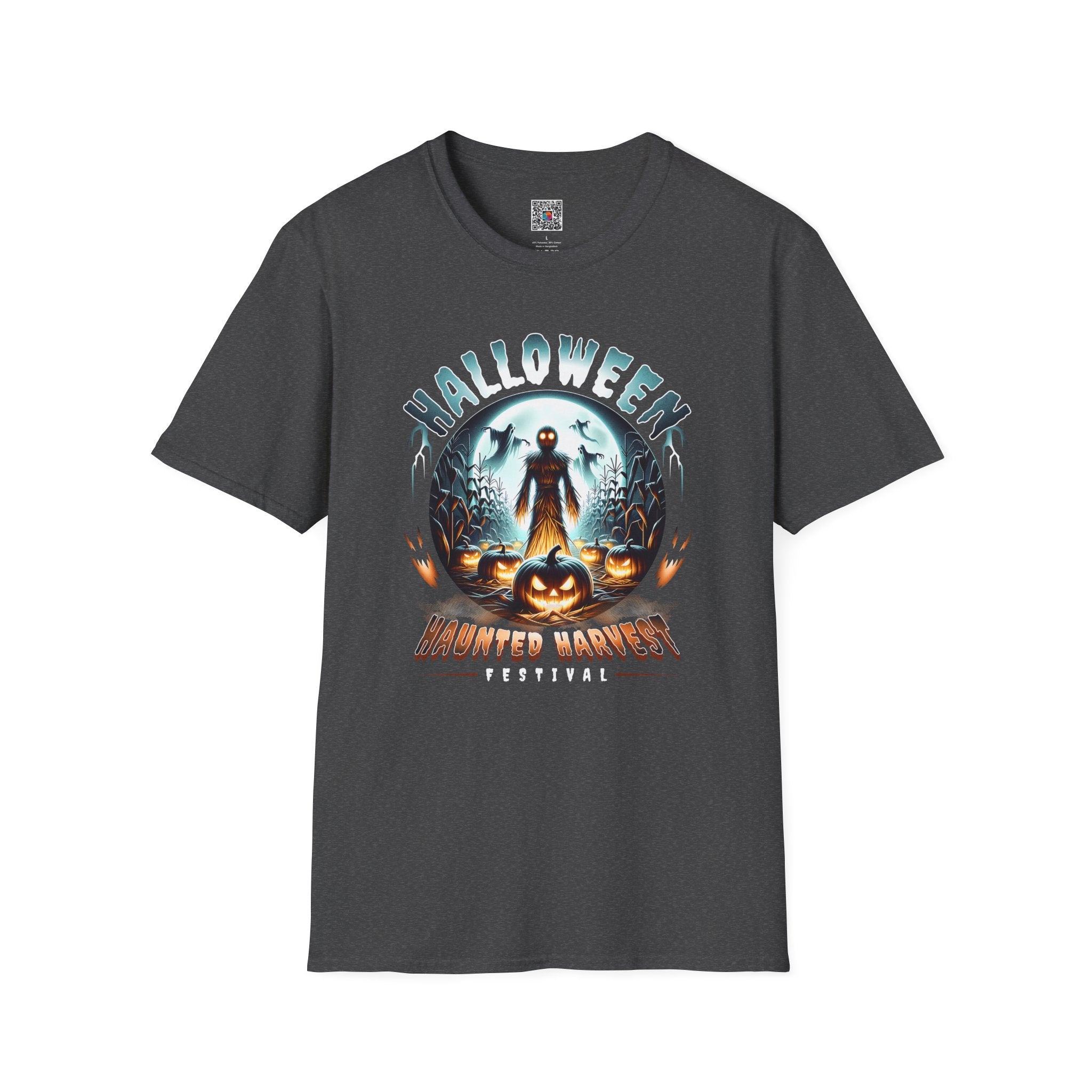 Halloween Scarecrow T‑Shirt | Creepy Pumpkin & Crows Graphic Tee | Cr8tive Designs