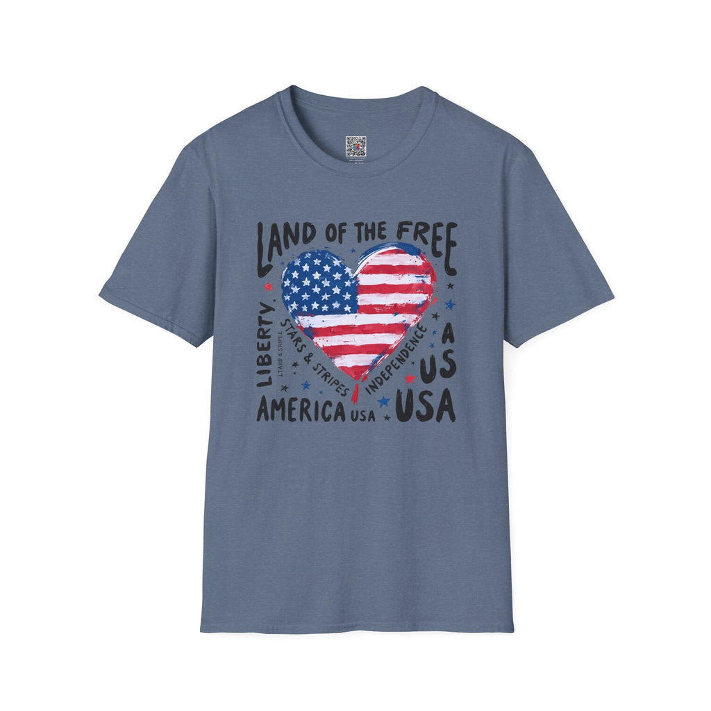 Land of the Free | Patriotic Heart Flag Design | Cr8tive Designs