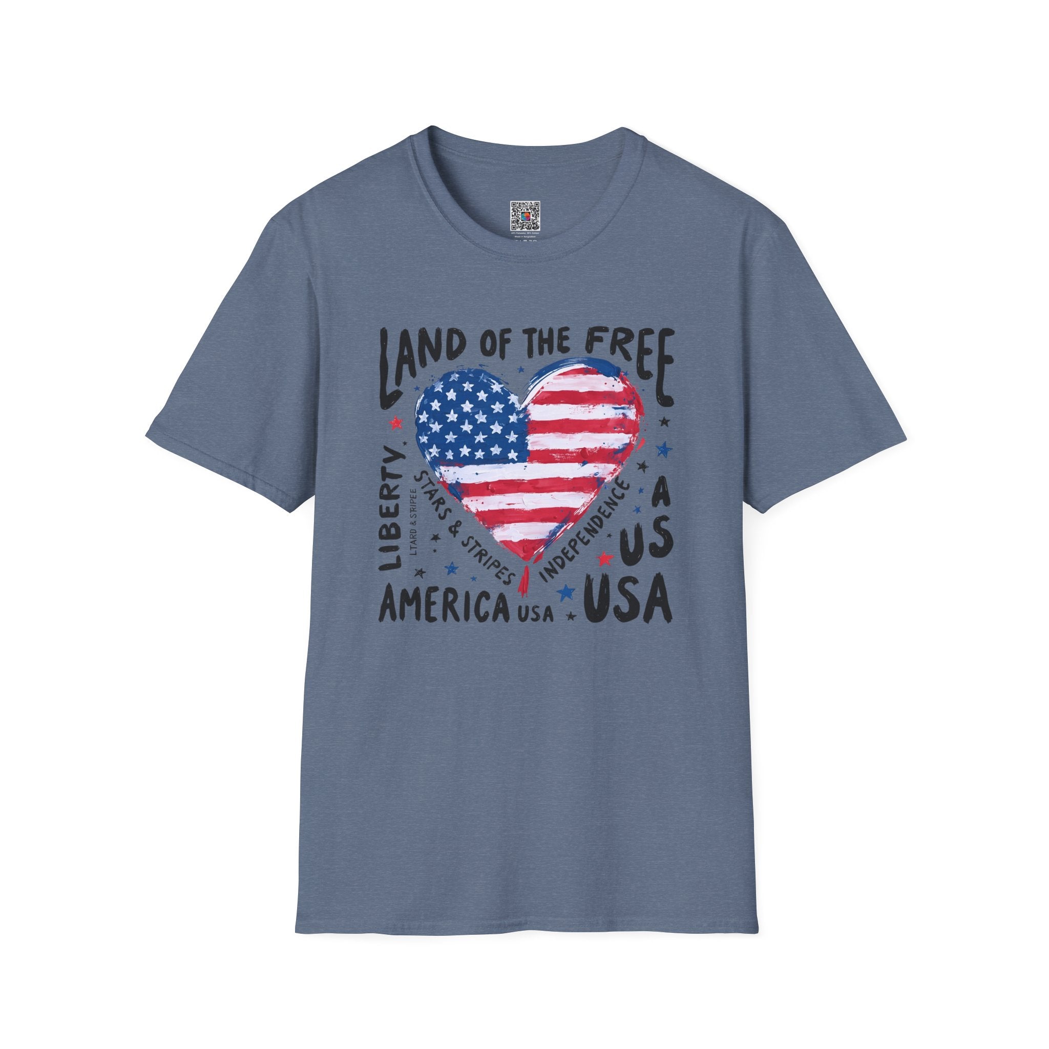Land of the Free | Patriotic Heart Flag Design | Cr8tive Designs