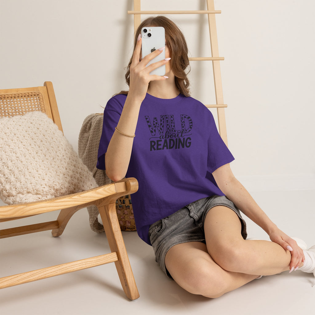 Wild About Reading Teacher Tee | Animal Print Book Lover T-Shirt | Cr8tive Designs