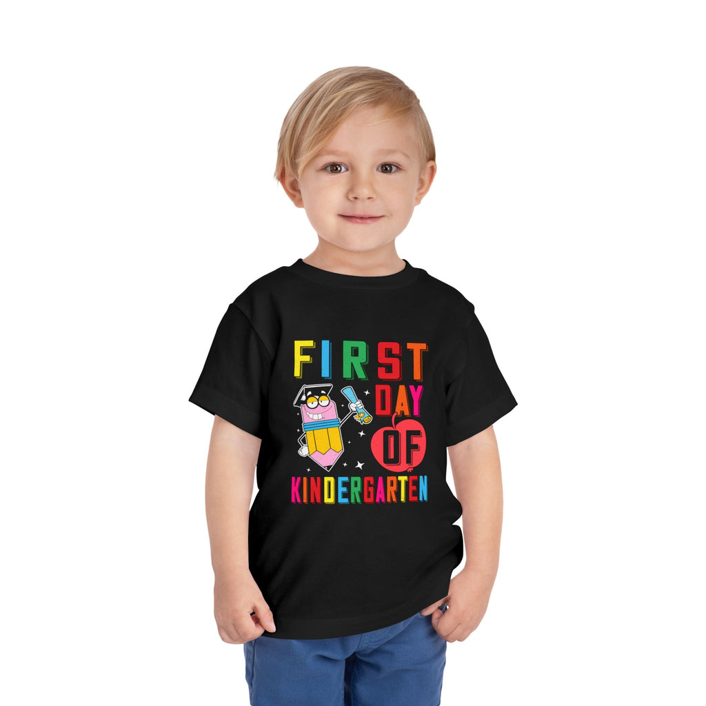First Day of Kindergarten Toddler Tee | Colorful Back-to-School T-Shirt | Cr8tive Designs