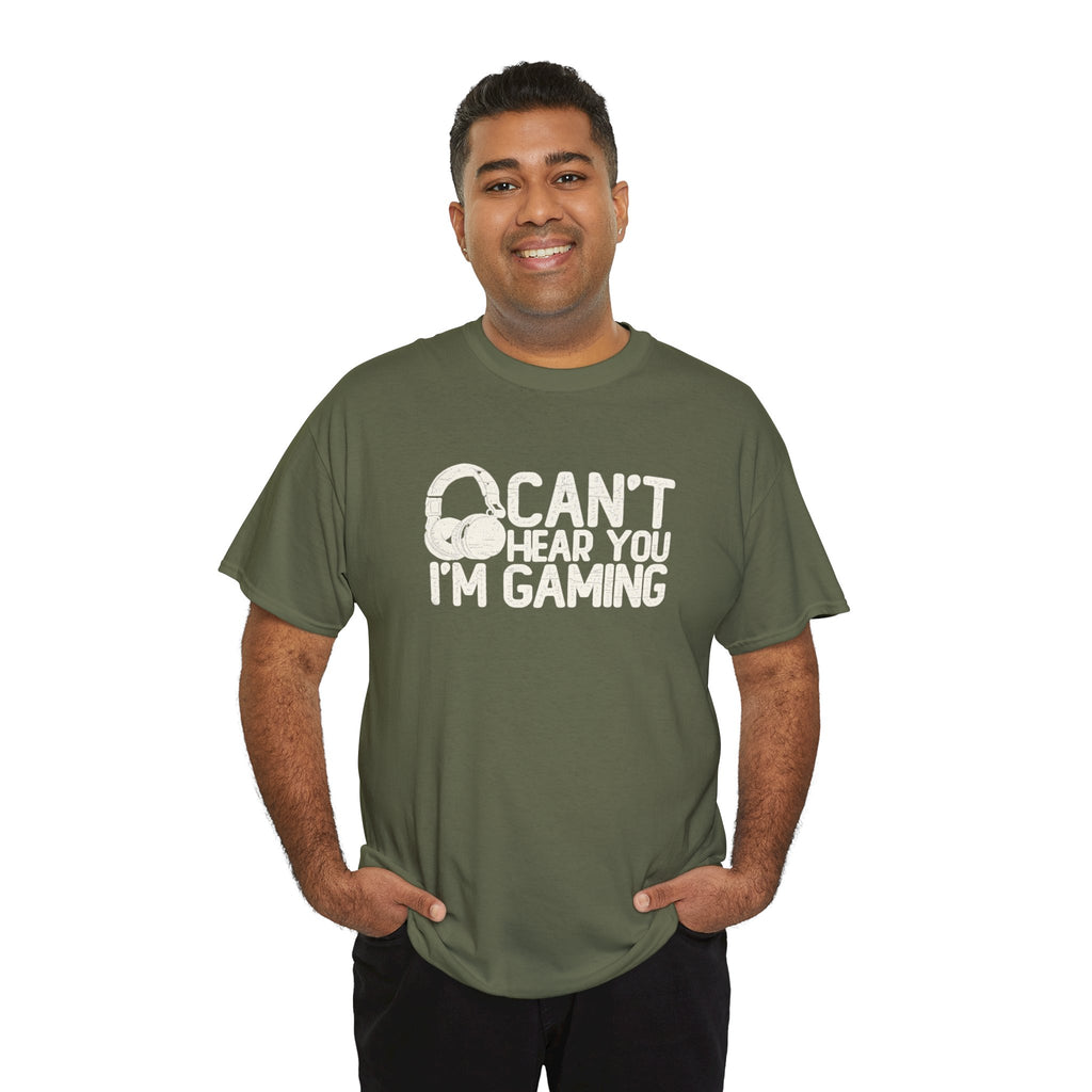 Can’t Hear You, I’m Gaming T-Shirt | Funny Headset Gamer Design | Cr8tive Designs