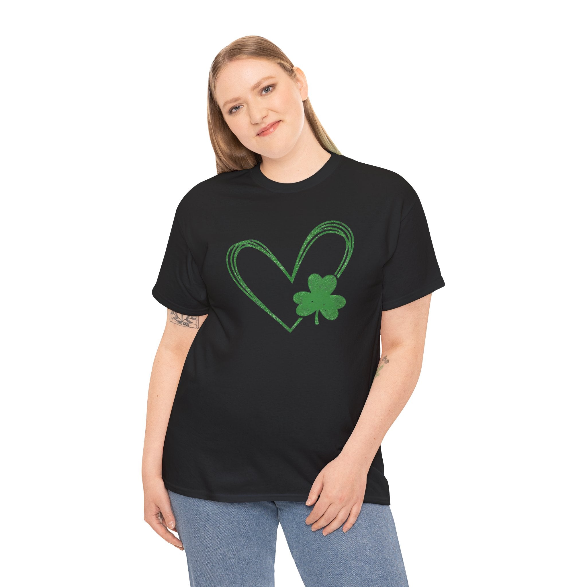 St. Patrick's Shamrock Heart T‑Shirt/Cr8tive Designs
