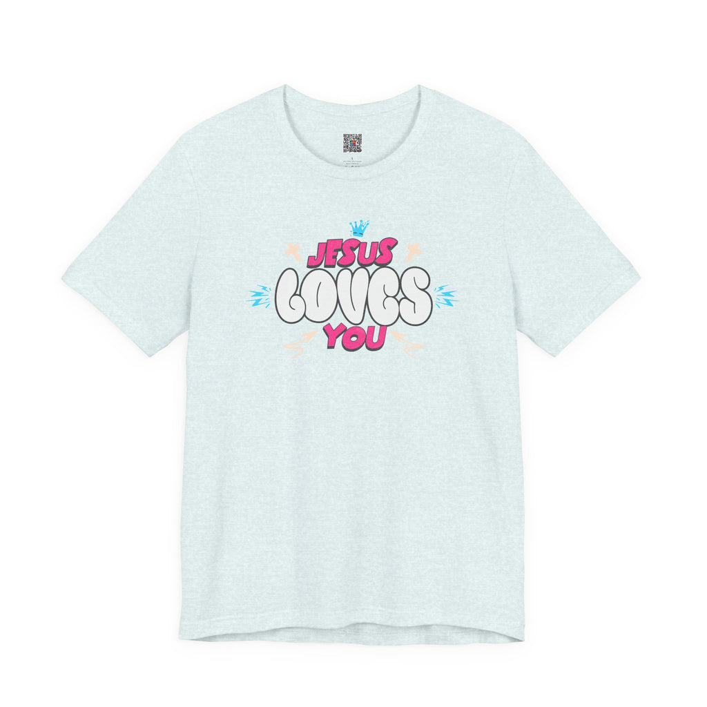 Jesus Loves You Graphic Tee — Cute Pastel Faith T-Shirt| Cr8tive Designs