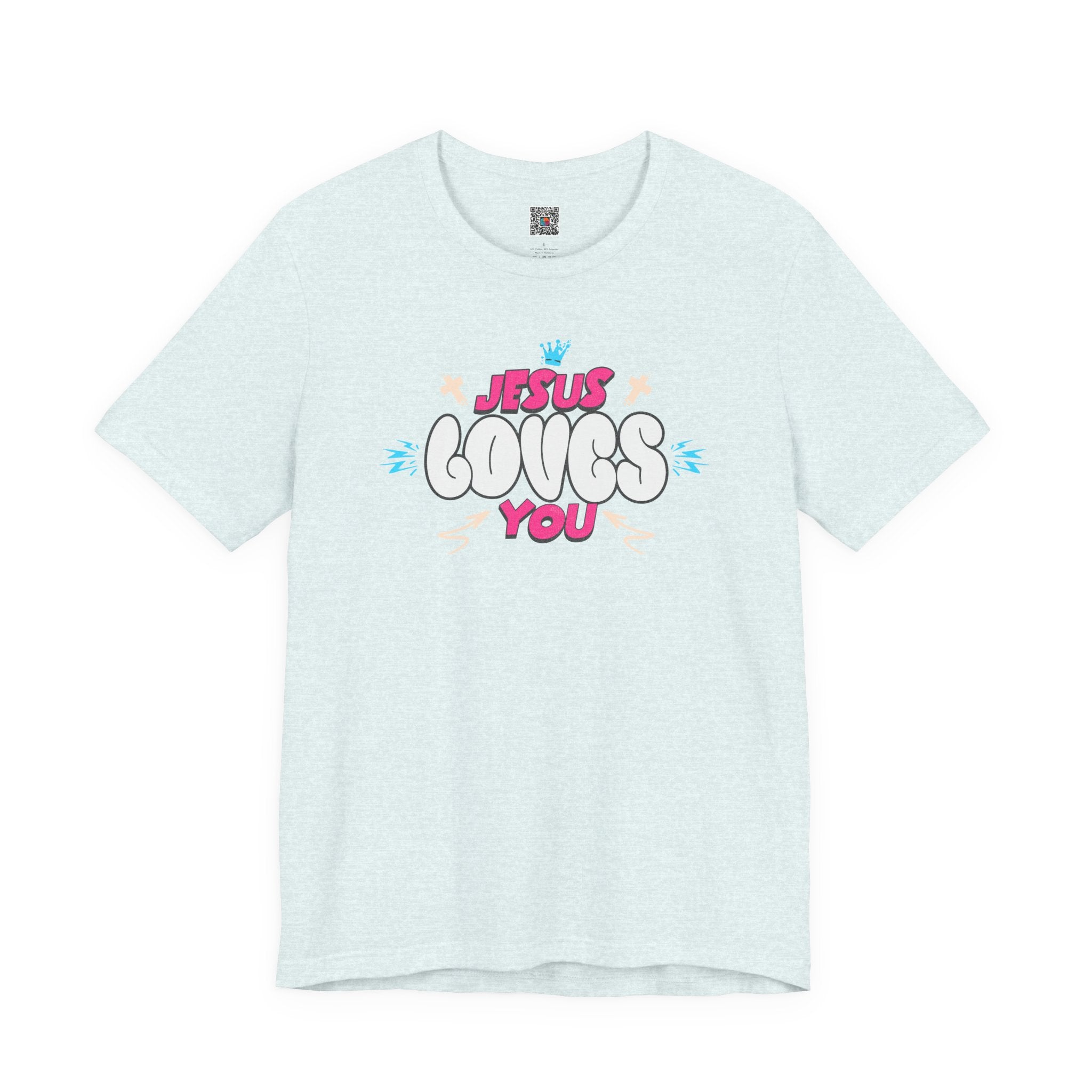 Jesus Loves You Graphic Tee — Cute Pastel Faith T-Shirt| Cr8tive Designs