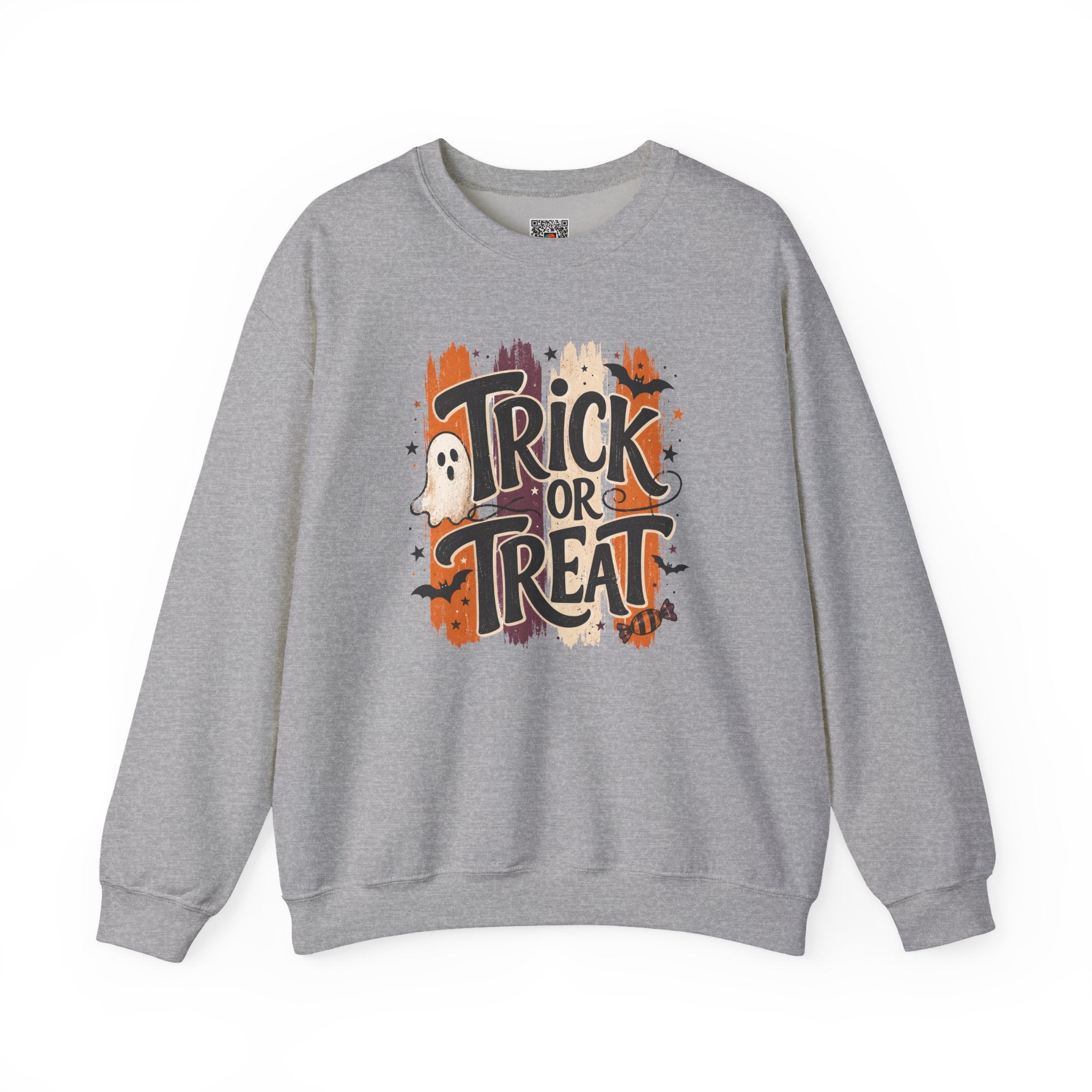 Trick or Treat Sweatshirt | Retro Halloween Ghost Graphic Crewneck | Cr8tive Designs