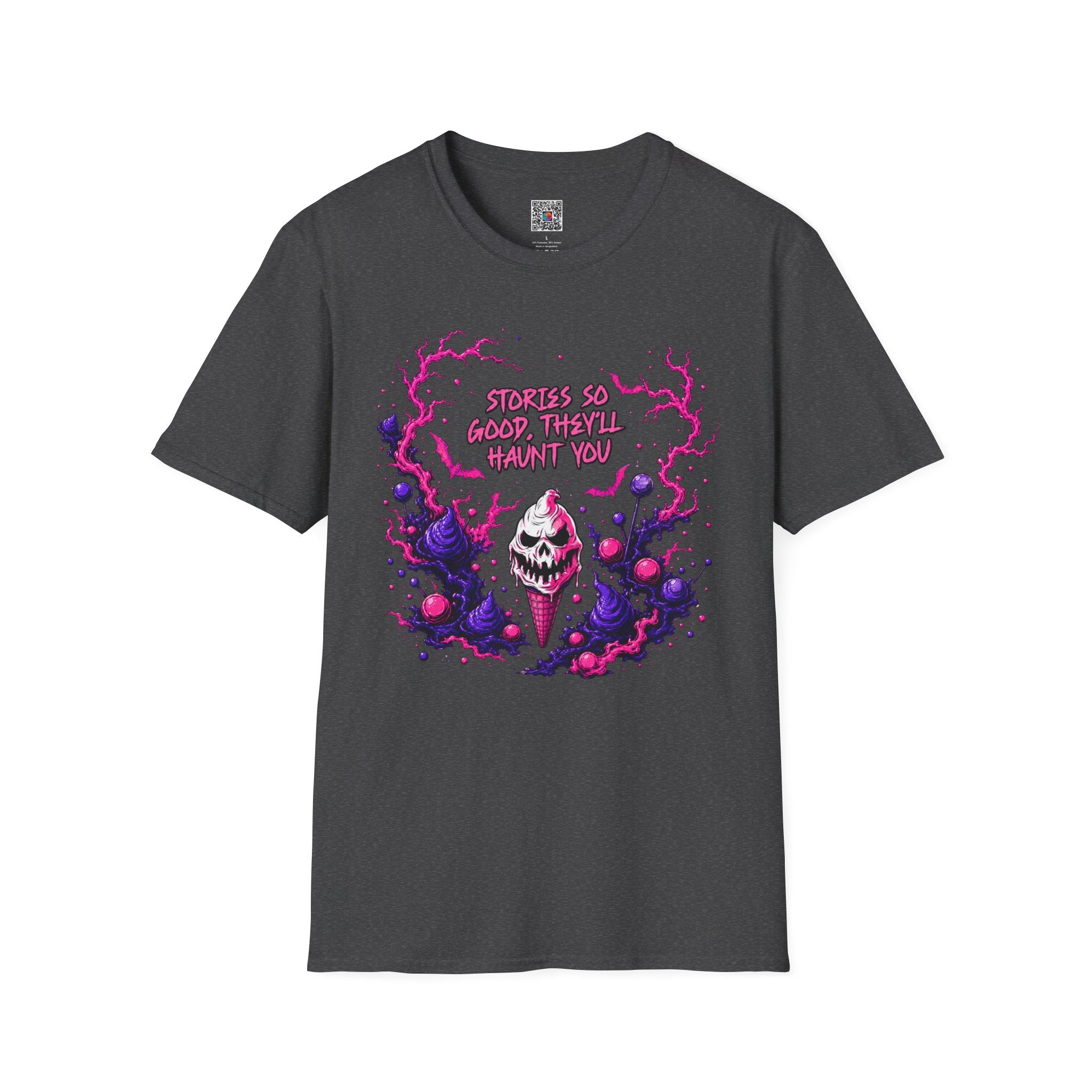 Haunted Stories T‑Shirt | "Stories So Good They'll Haunt You" Horror Graphic Tee | Cr8tive Designs