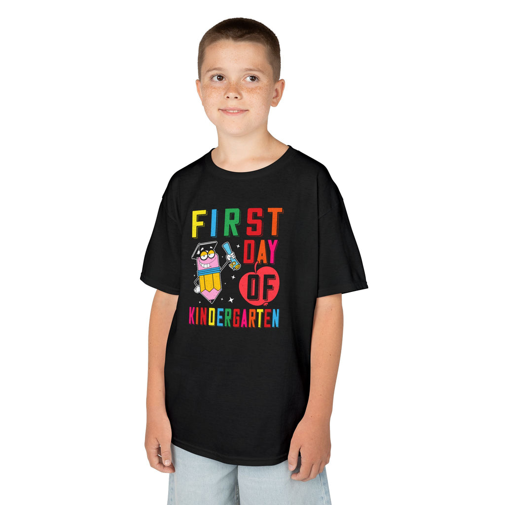 First Day of Kindergarten | Colorful Pencil Youth T-Shirt | Cr8tive Designs