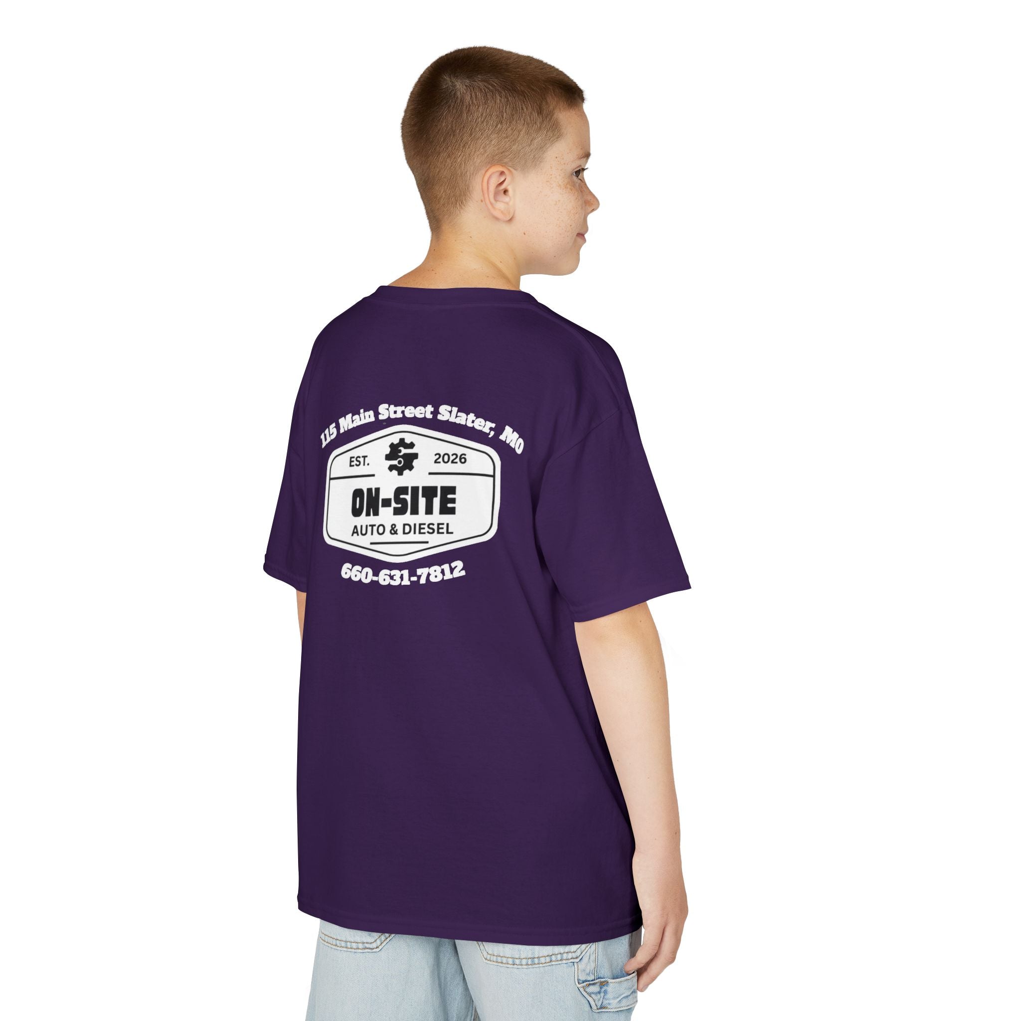 On-Site Auto & Diesel Custom Business Youth T-Shirt | Automotive Workwear | Cr8tive Designs