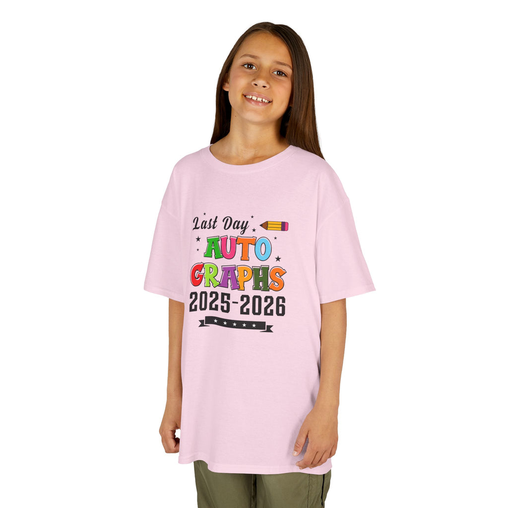 LAST DAY AUTOGRAPHS 2025-2026 T-SHIRT | KIDS SCHOOL SIGNATURE SHIRT | LAST DAY OF SCHOOL SHIRT | CR8TIVE DESIGNS