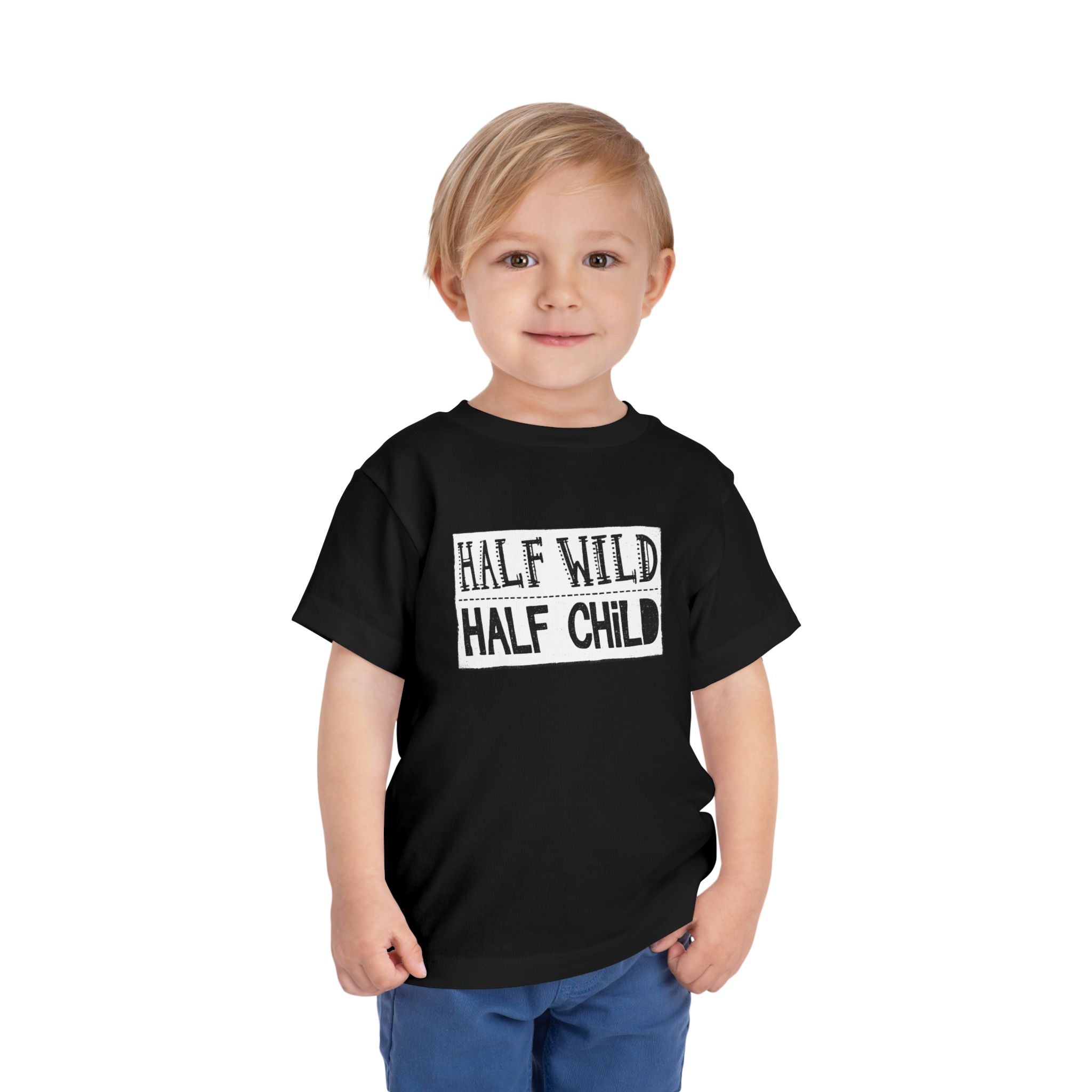 Half Wild Half Child Toddler Tee | Funny Wild Kid T-Shirt | Cr8tive Designs