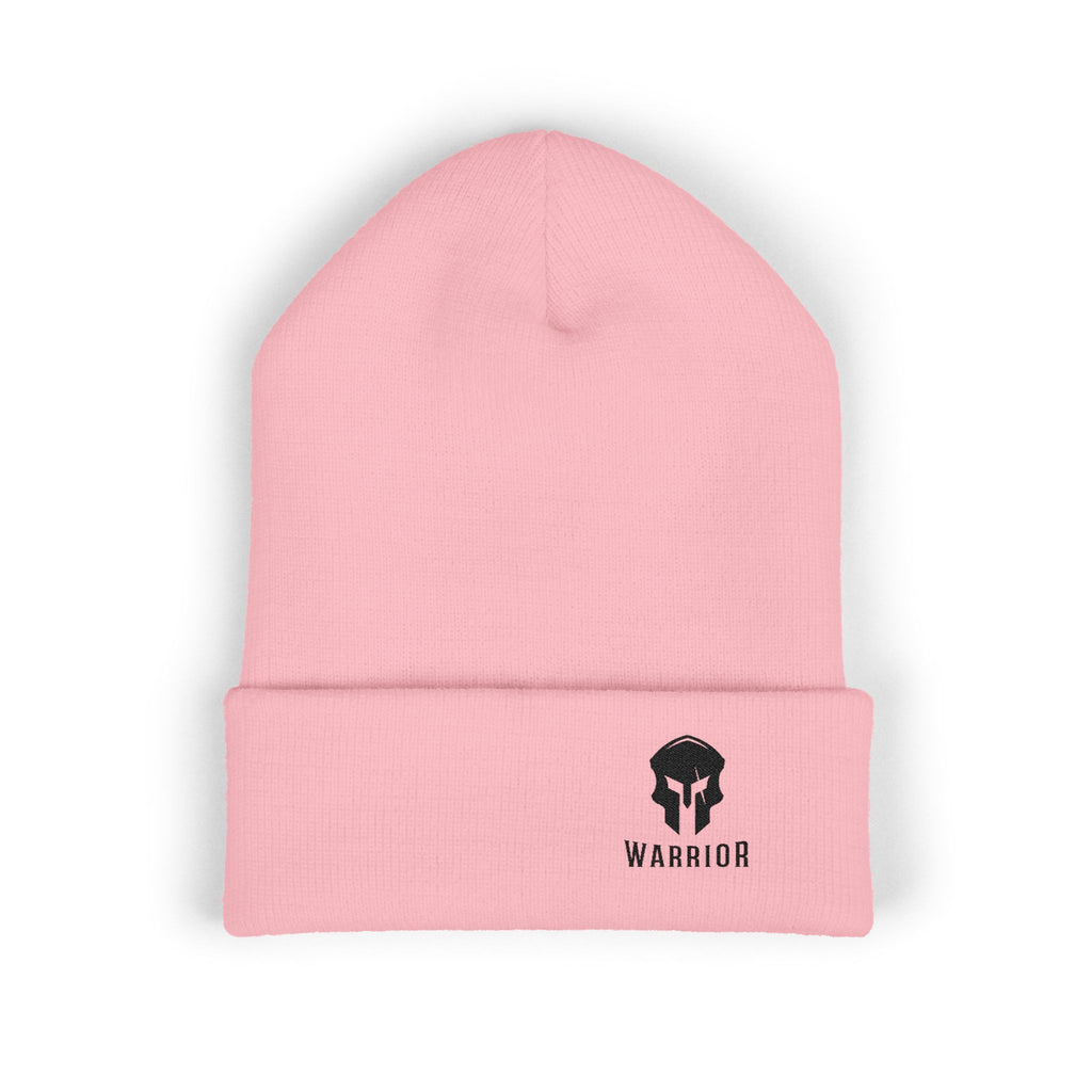 Warrior Skull Embroidered Cuffed Beanie/Cr8tive Designs