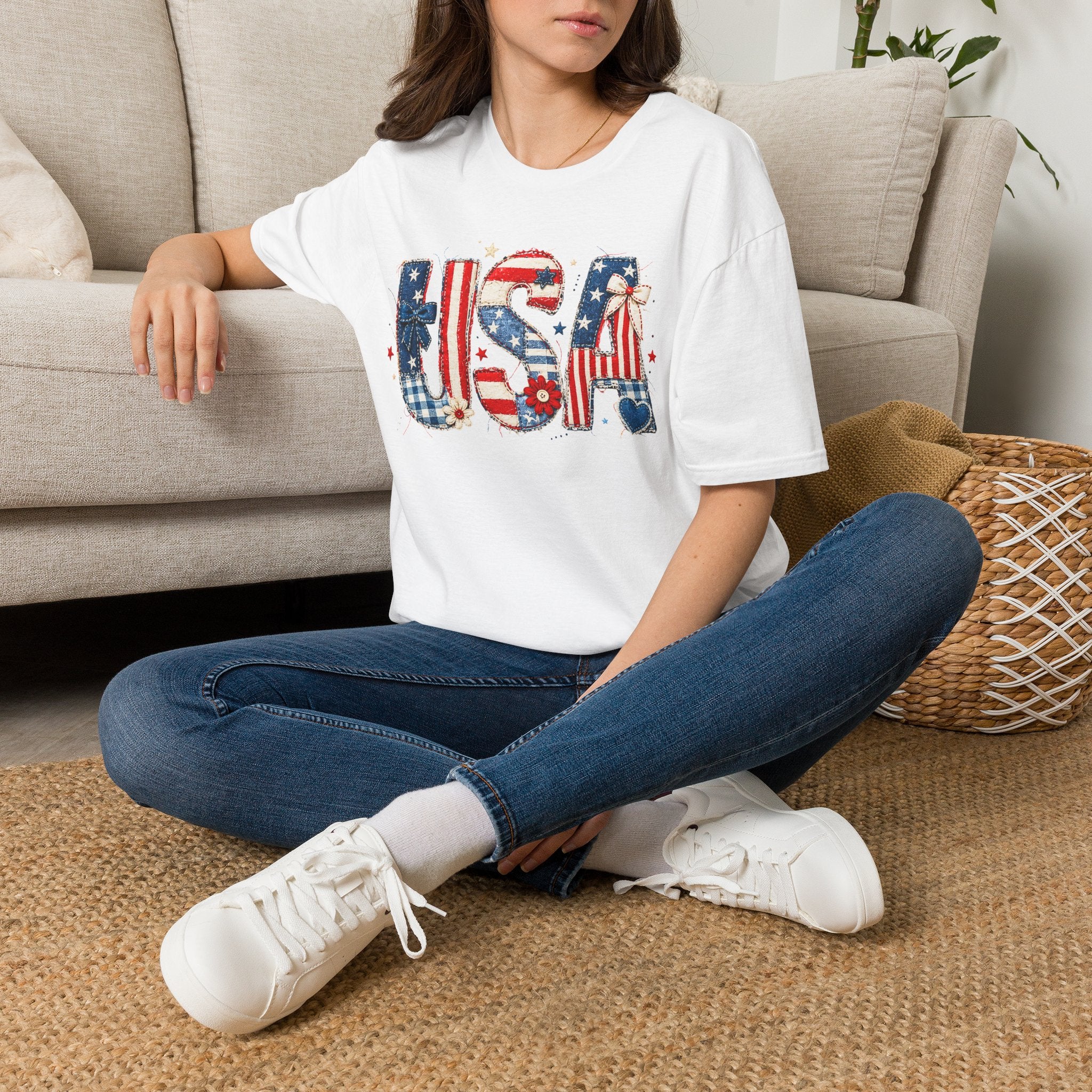 USA Patriotic | Vintage Red White & Blue Design | Cr8tive Designs